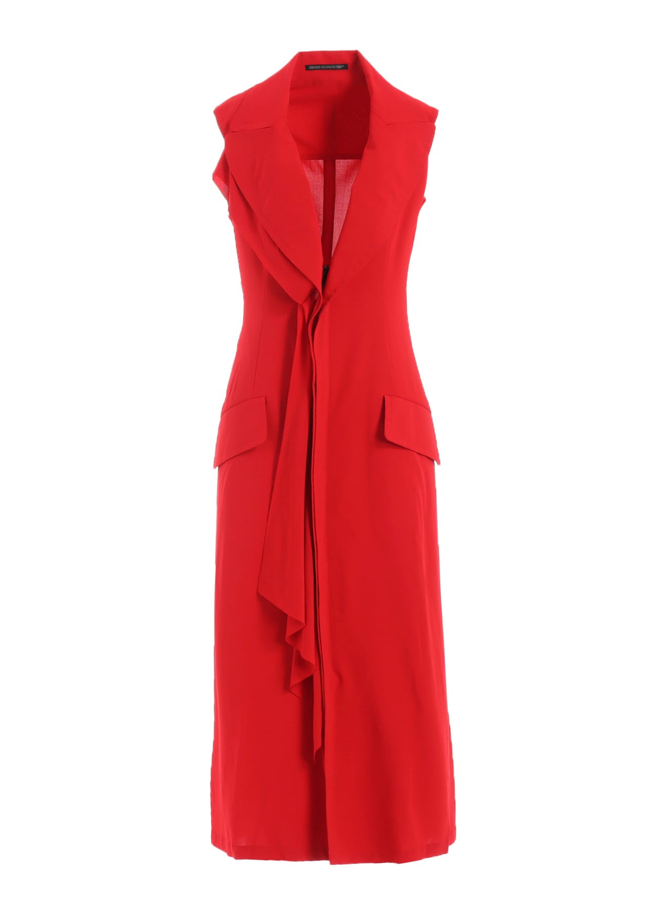 Ry LAWN FRONT DRAPED SLEEVELESS DRESS