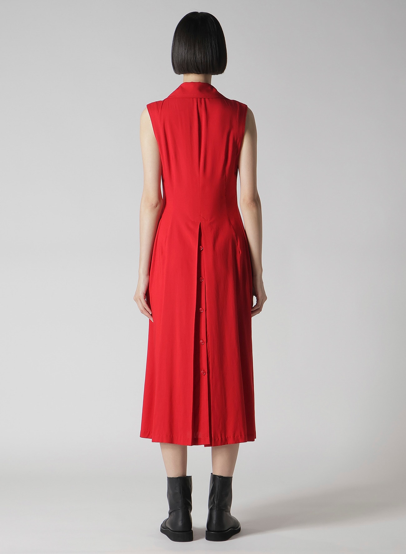 Ry LAWN FRONT DRAPED SLEEVELESS DRESS