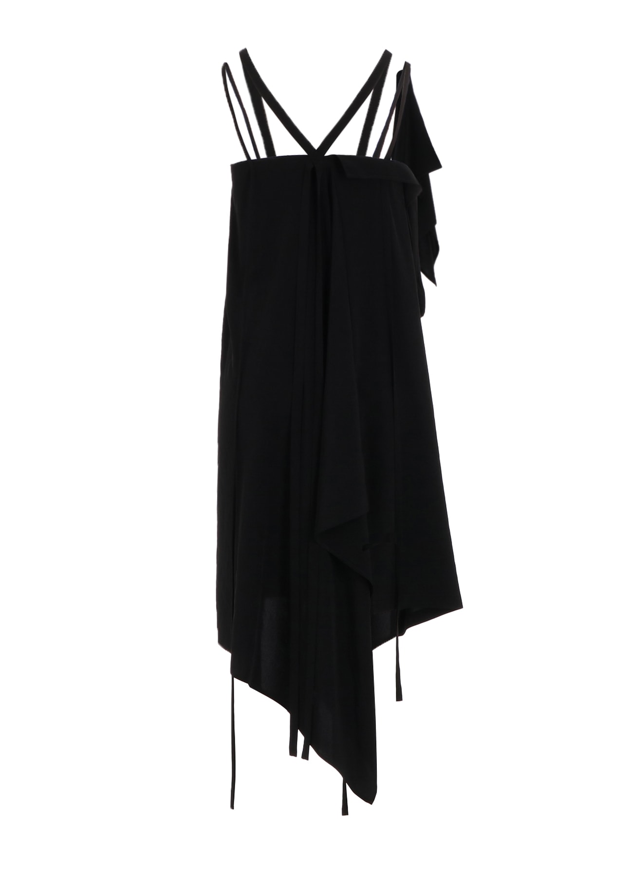 TA/PE CREPE DE CHINE R DRAPED STRING DRESS