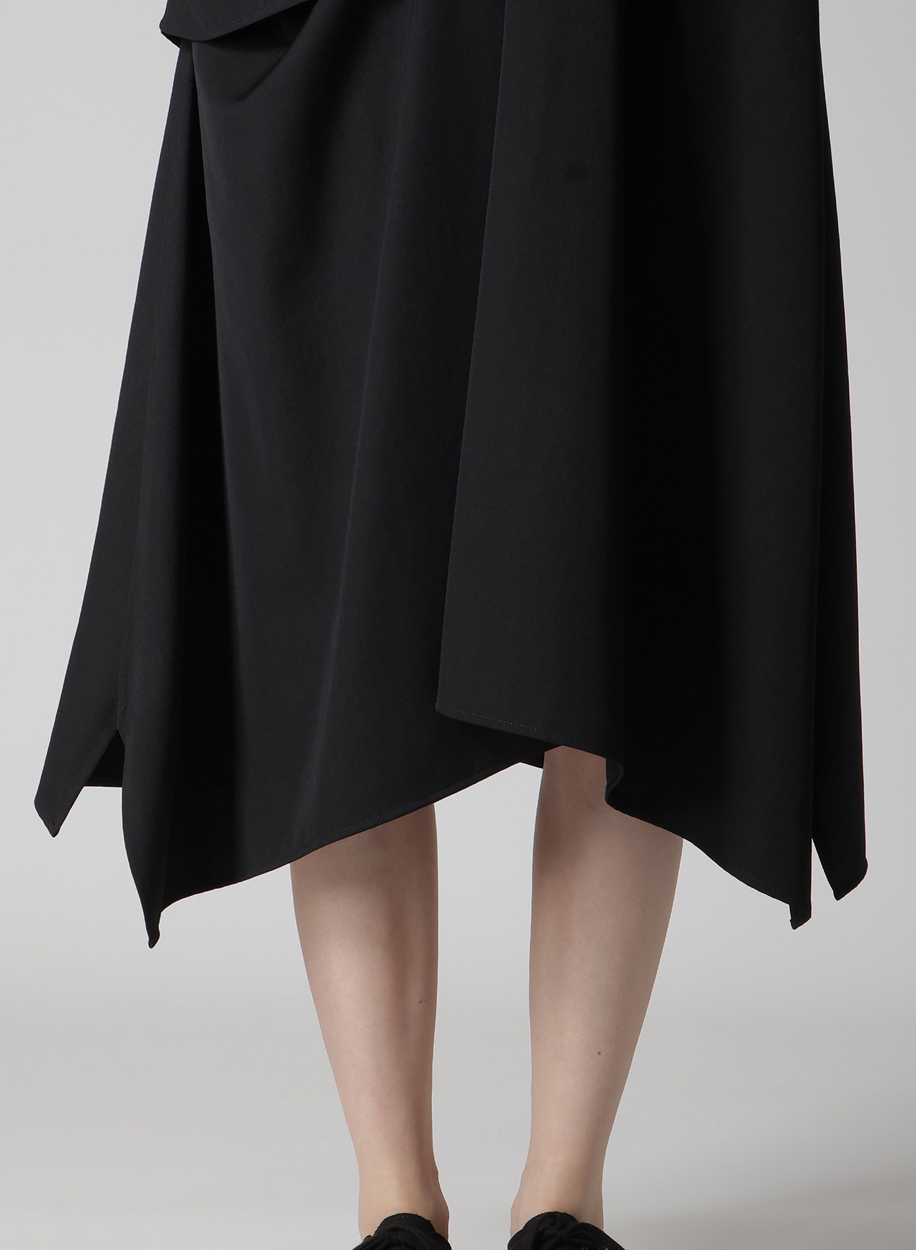 GABARDINE R DRAPED SHIRT DRESS