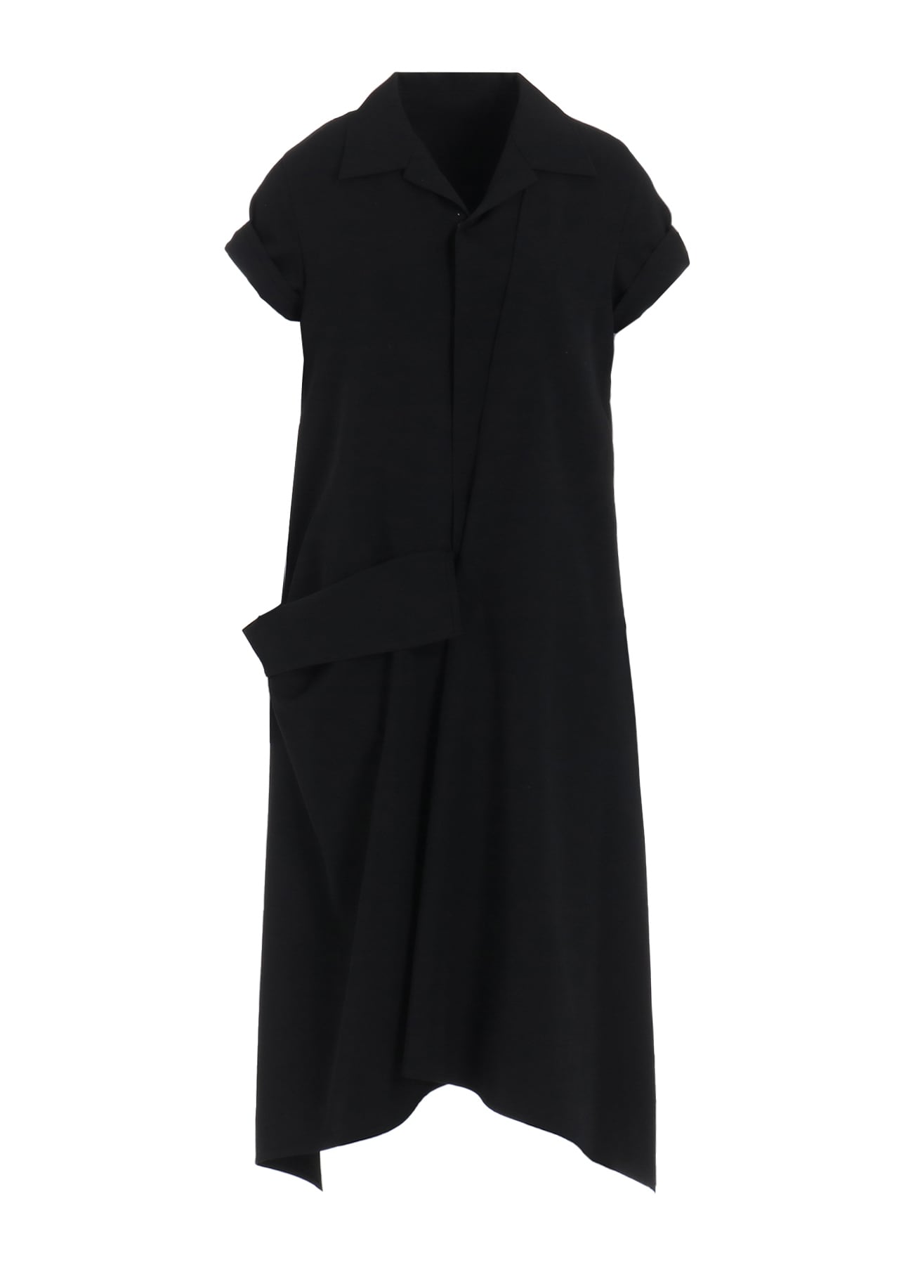 GABARDINE R DRAPED SHIRT DRESS