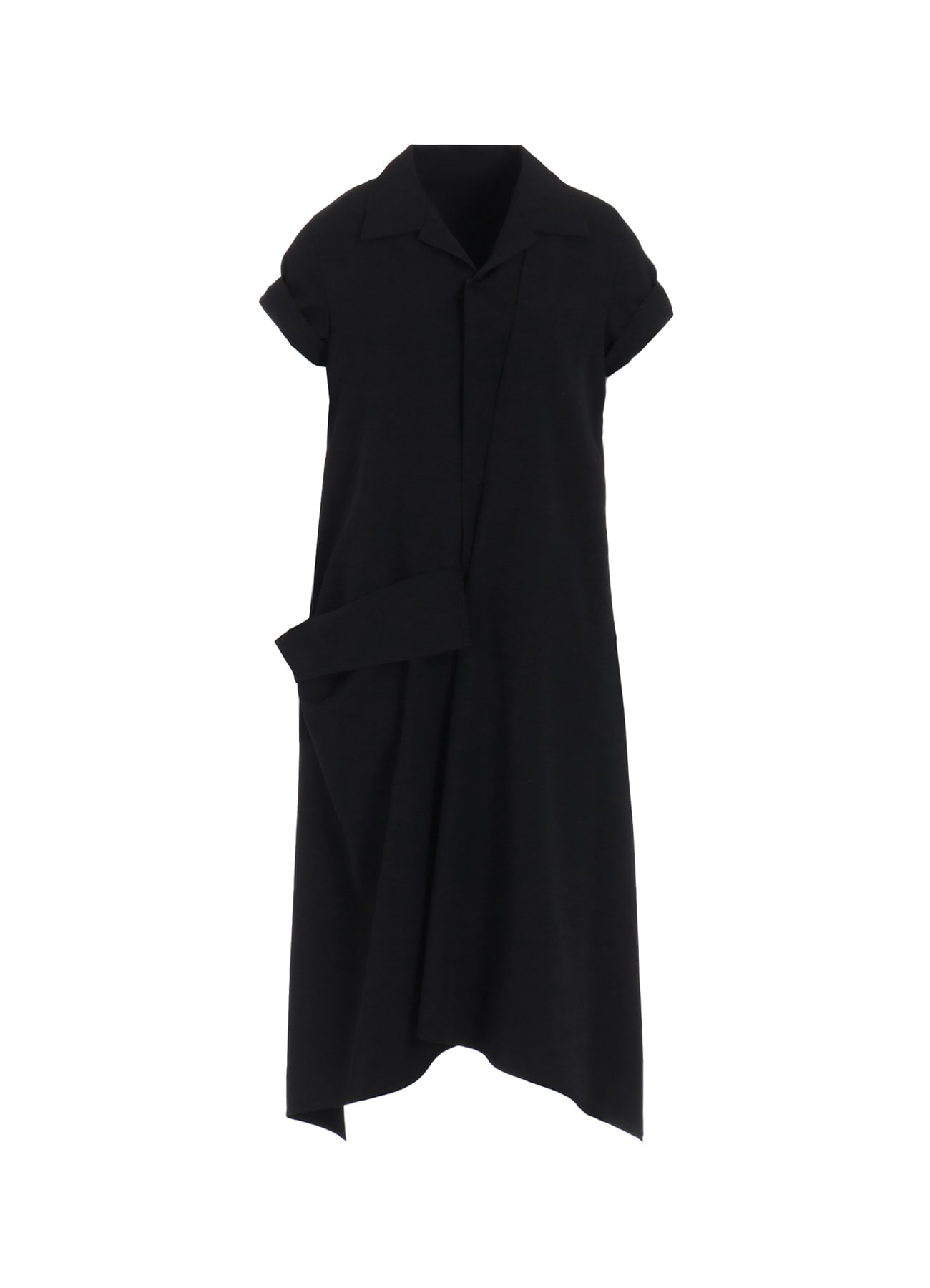 GABARDINE R DRAPED SHIRT DRESS