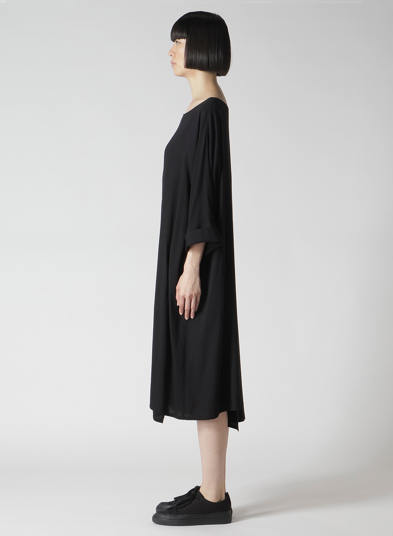 Ry WRINKLED LAWN BIG SILHOUETTE DRESS