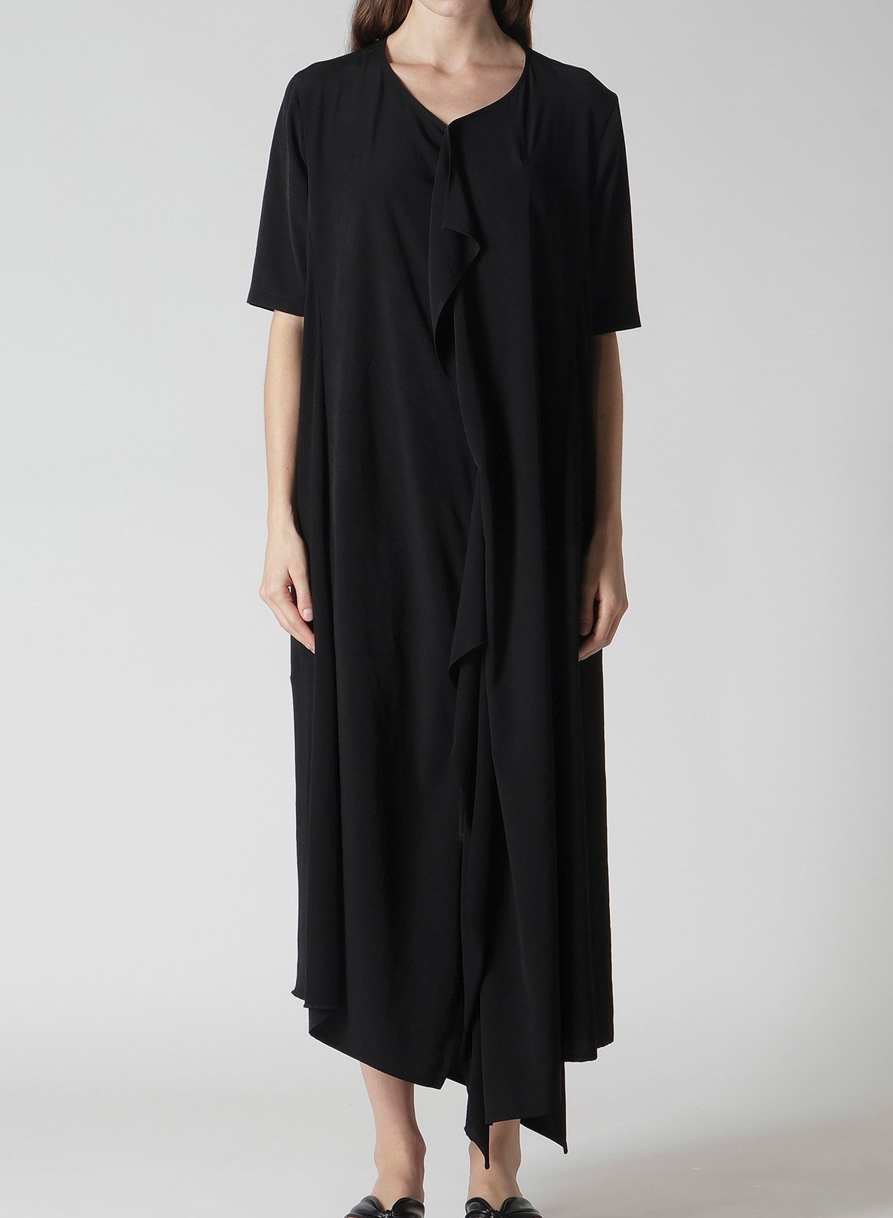 FRONT DRAPED DRESS