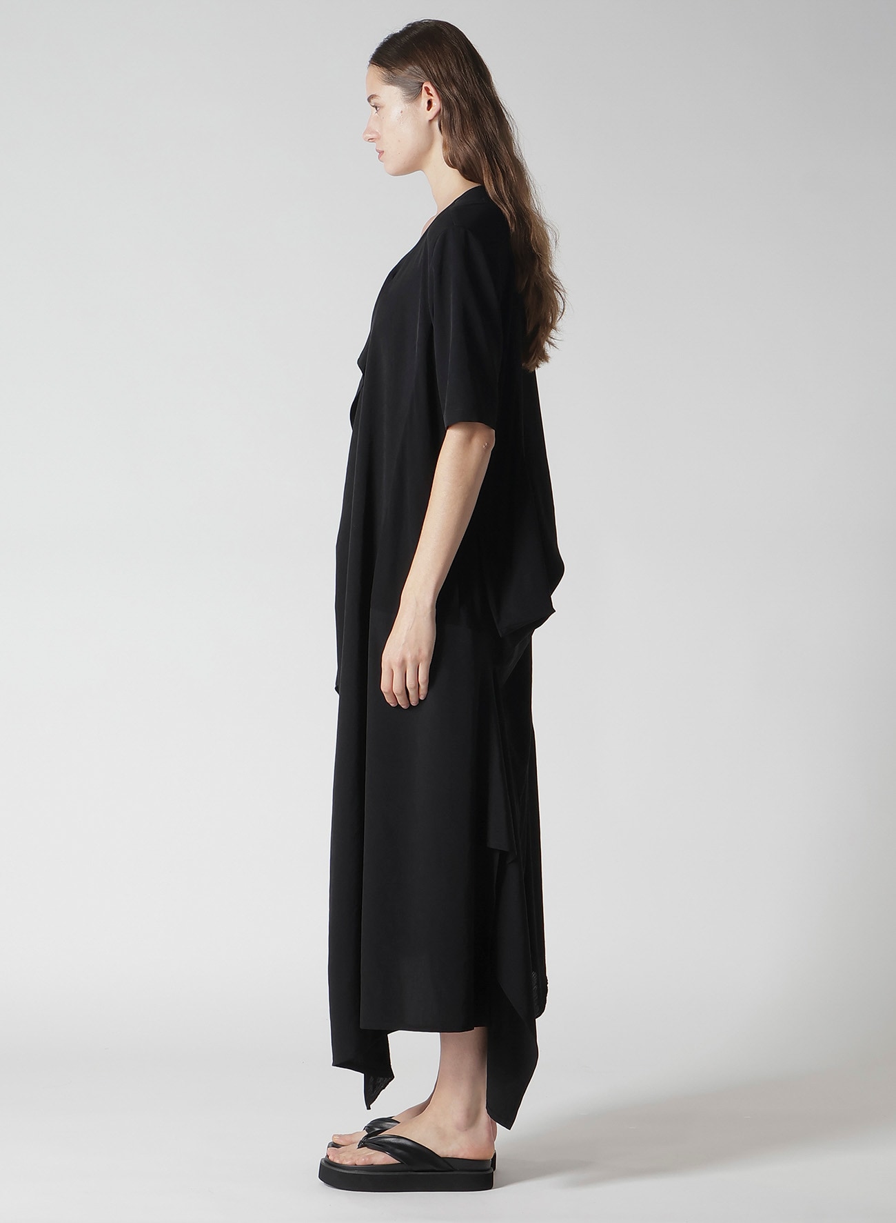 FRONT DRAPED DRESS