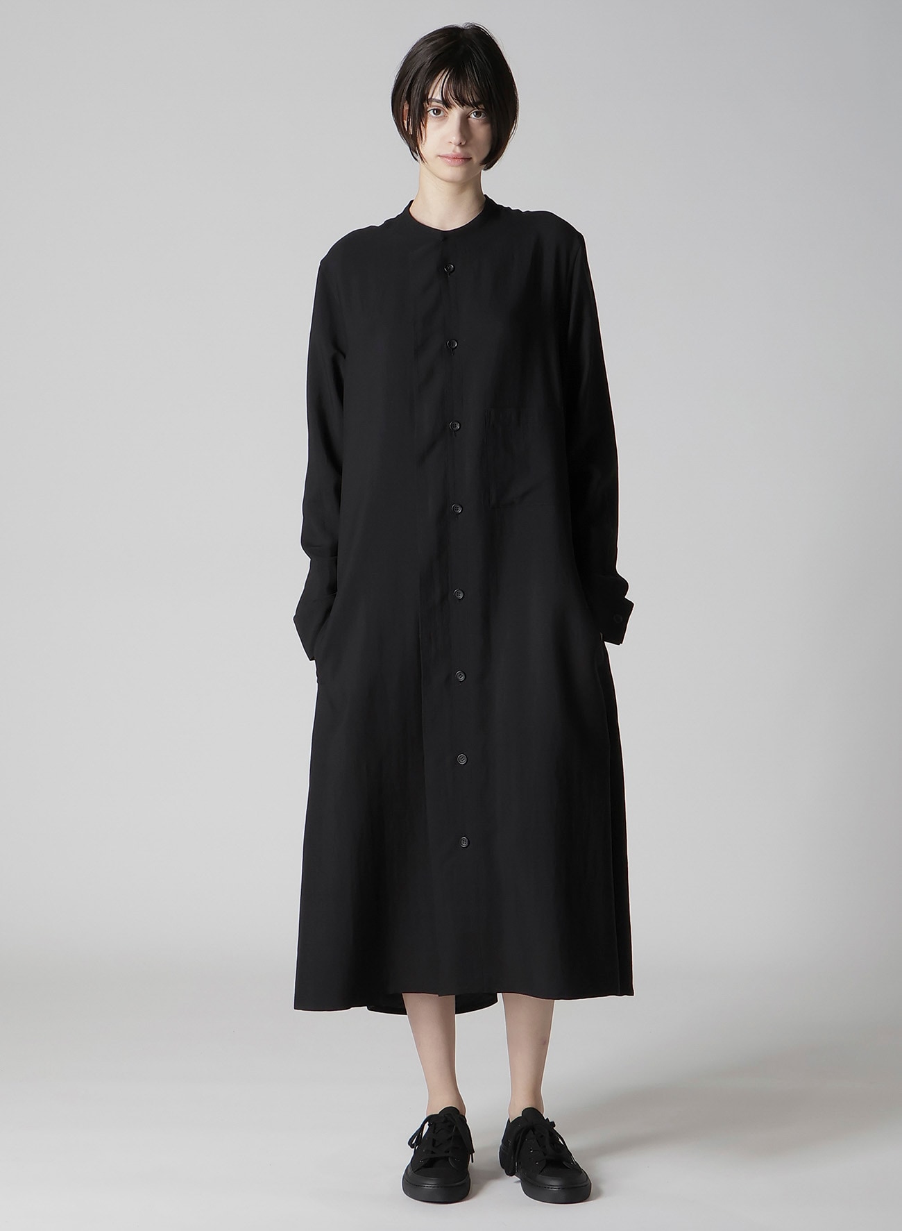 Cu/W HIGH TWISTED GABARDINE RB DRAPED DRESS