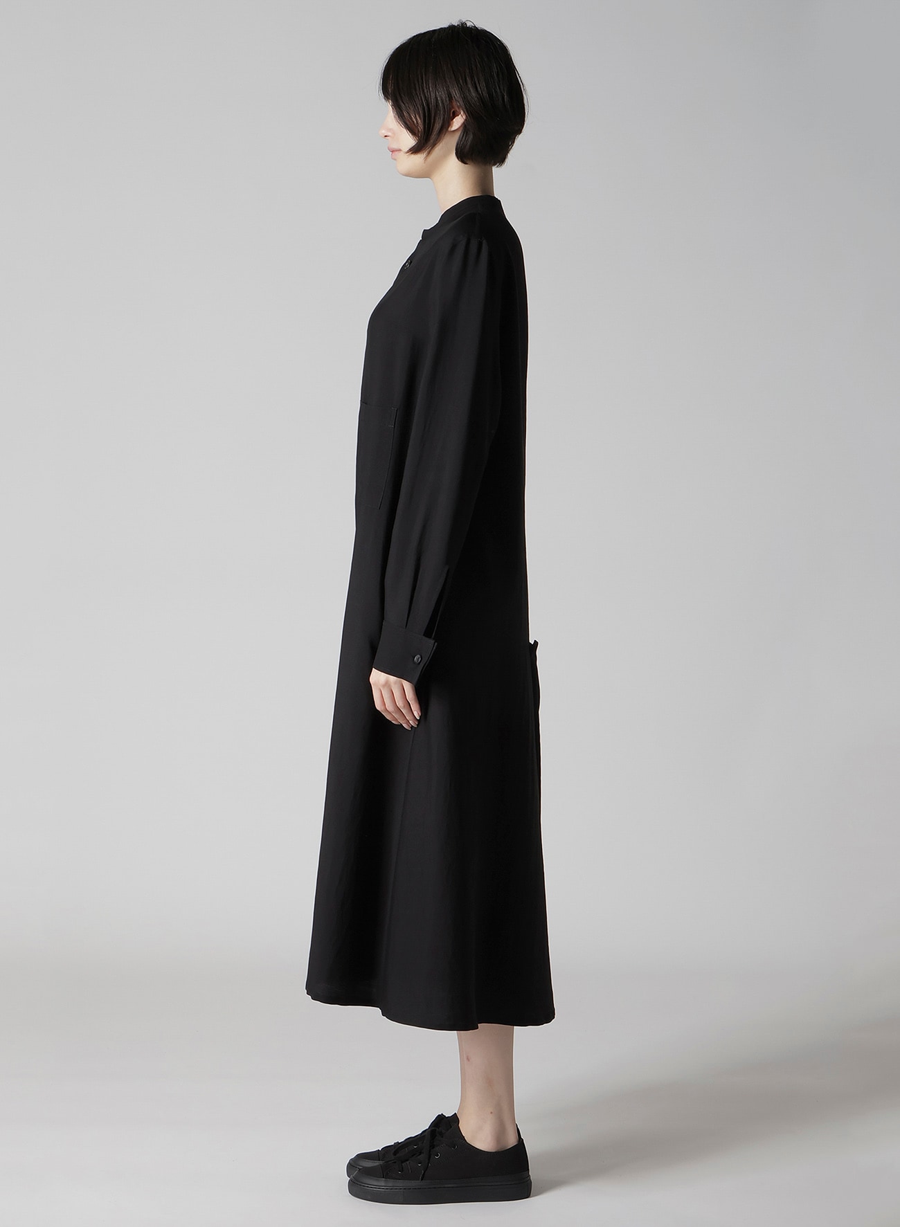 Cu/W HIGH TWISTED GABARDINE RB DRAPED DRESS