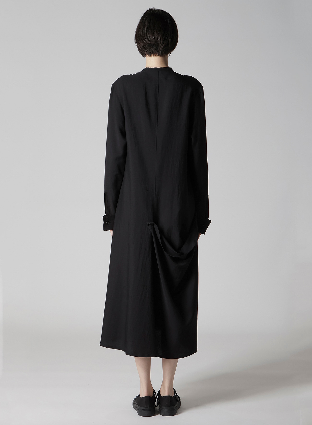 Cu/W HIGH TWISTED GABARDINE RB DRAPED DRESS