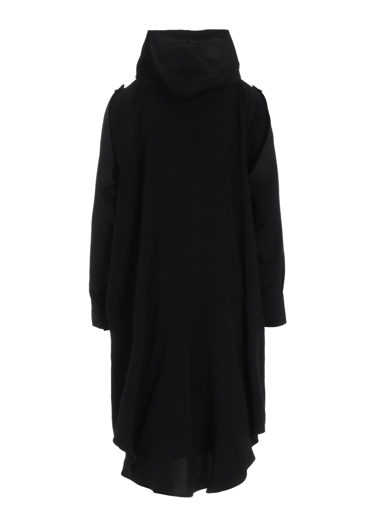 TA/PE CREPE DE CHINE HOODED DRESS