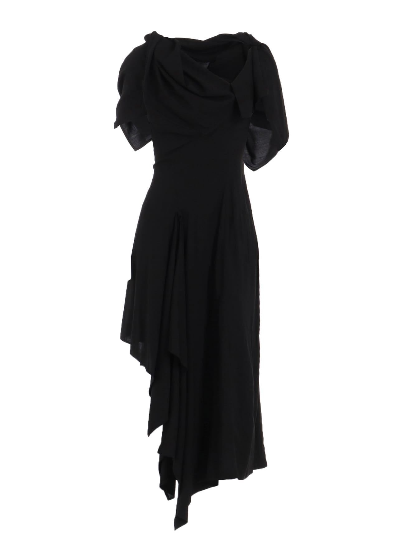 Ry LAWN BACK LACE UP DRAPED DRESS