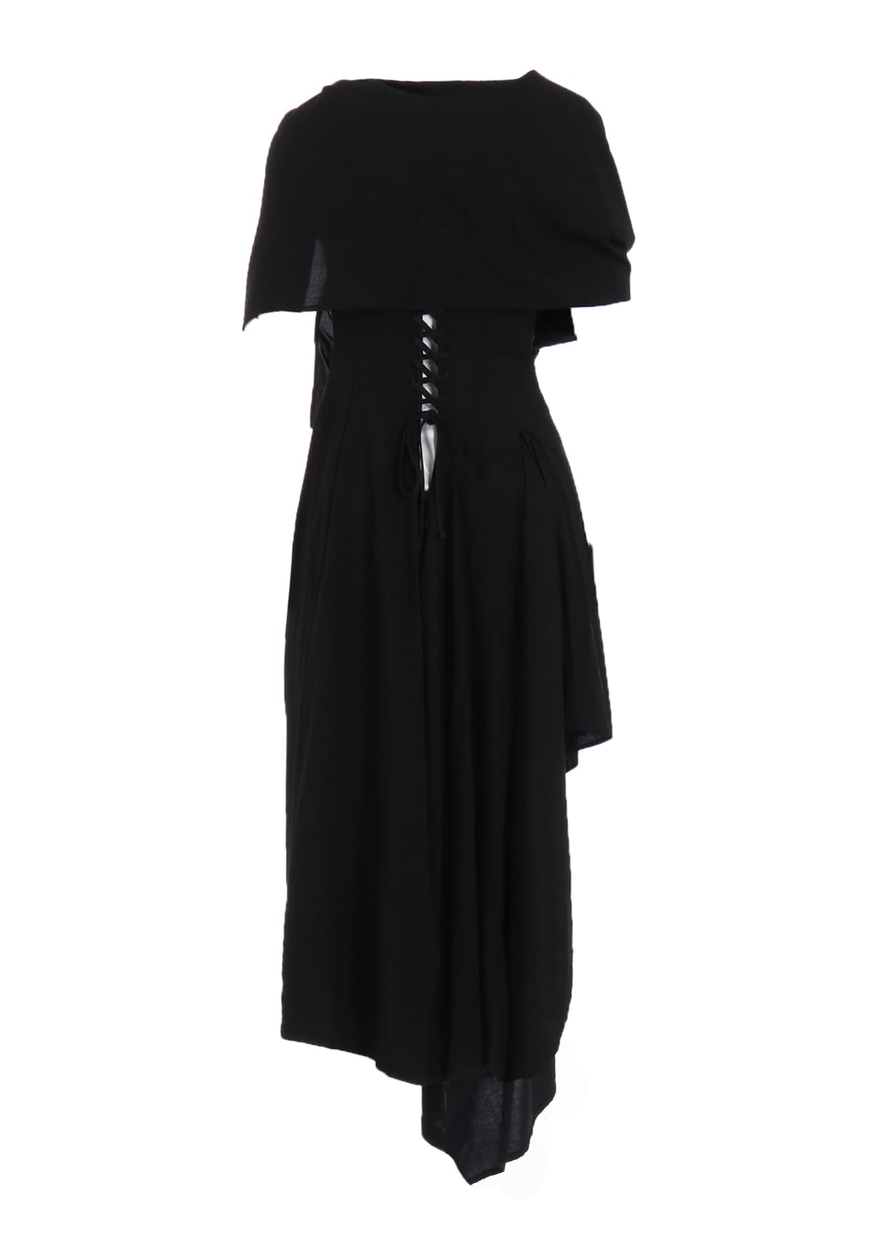 Ry LAWN BACK LACE UP DRAPED DRESS