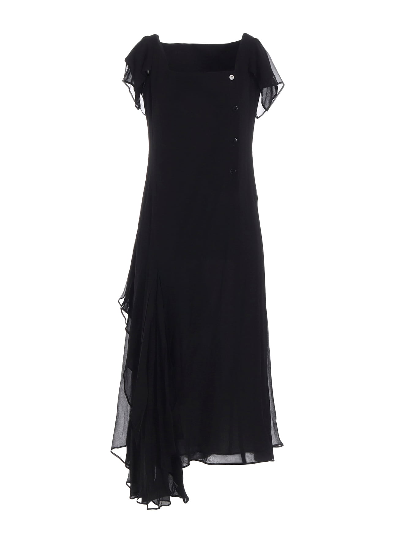 6MOMME CHIFFON R DRAPED SQUARE NECK D