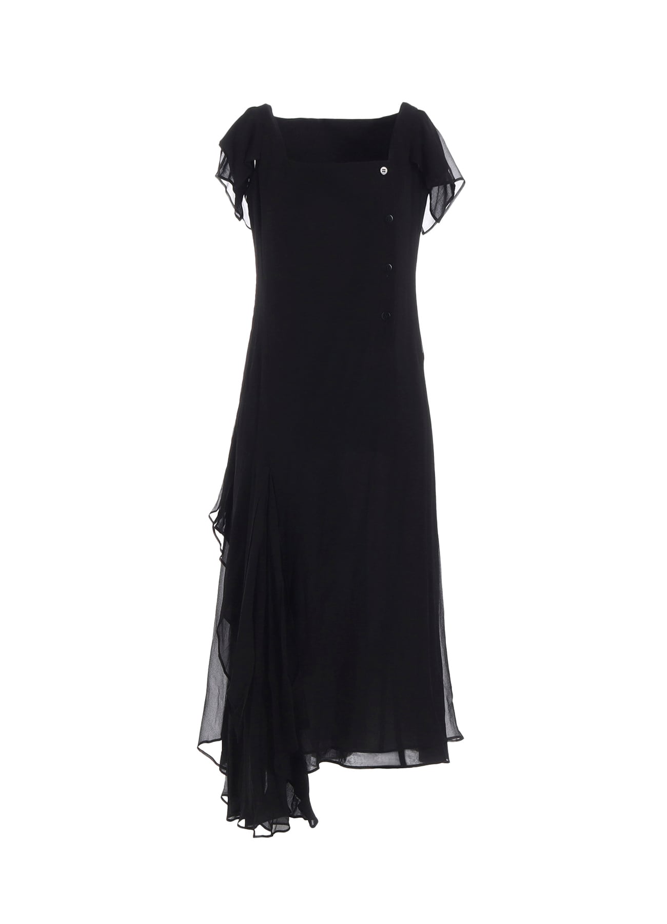 6MOMME CHIFFON R DRAPED SQUARE NECK D