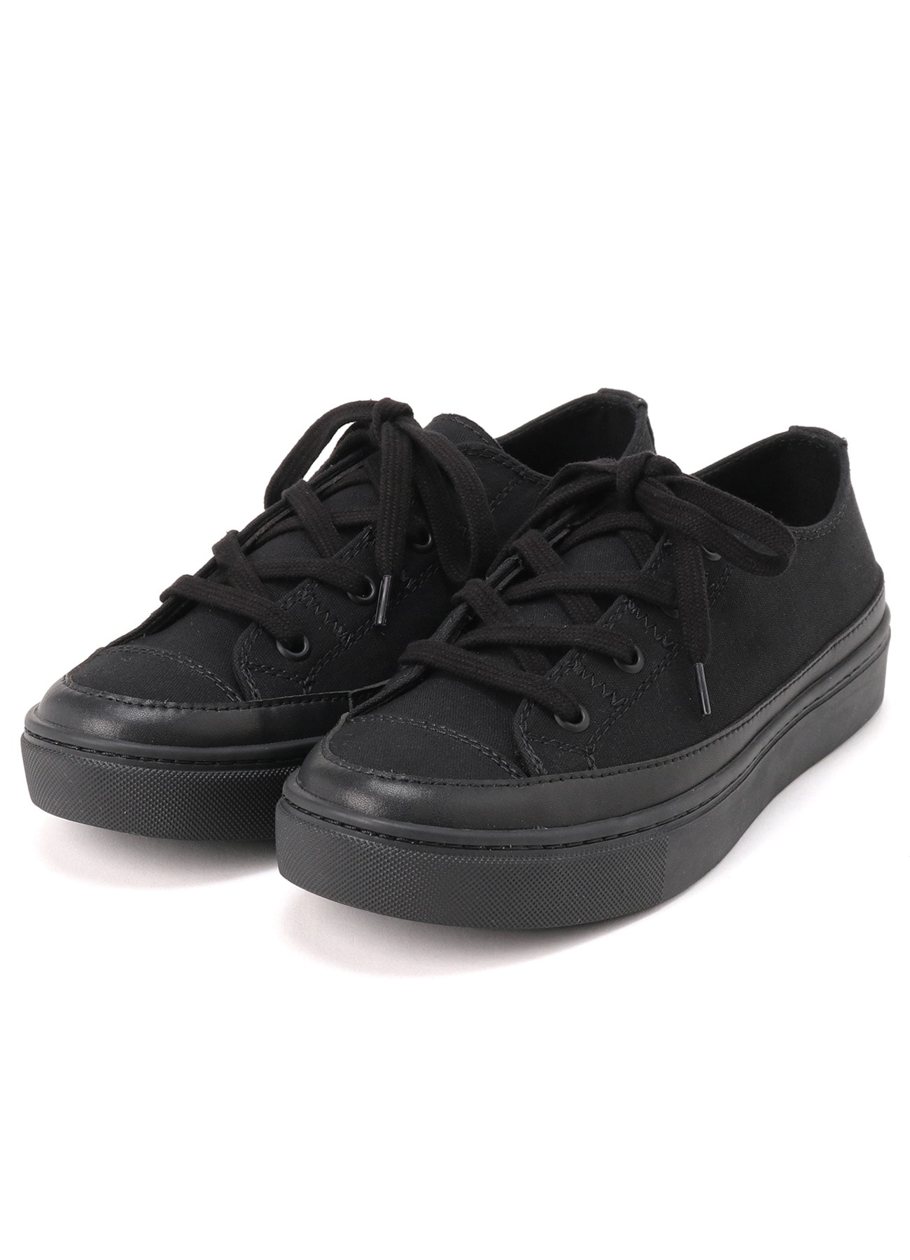 CANVAS LACE-UP LOW CUT SNEAKERS