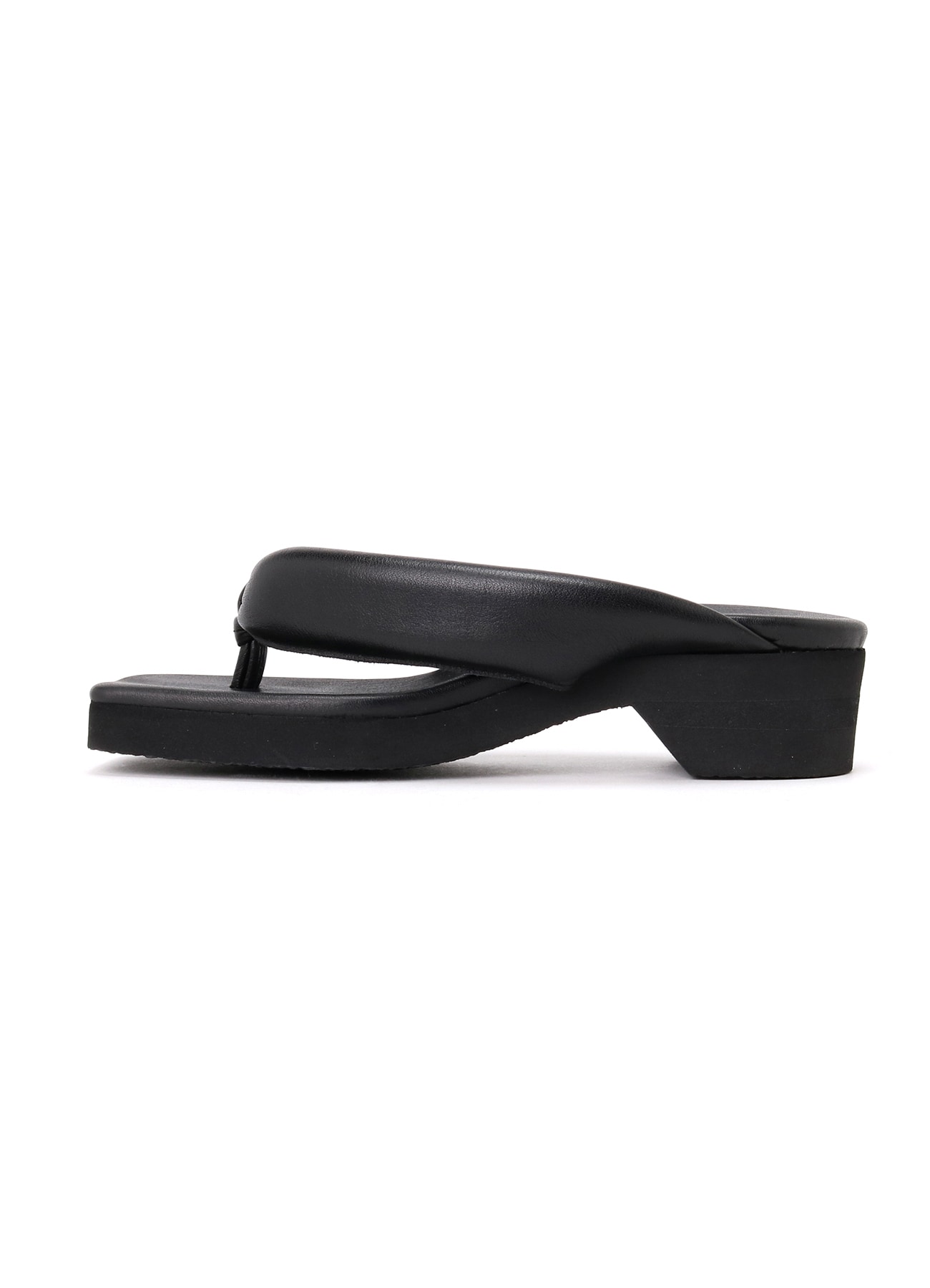 SOFT SMOOTH LEATHER HEEL GETA