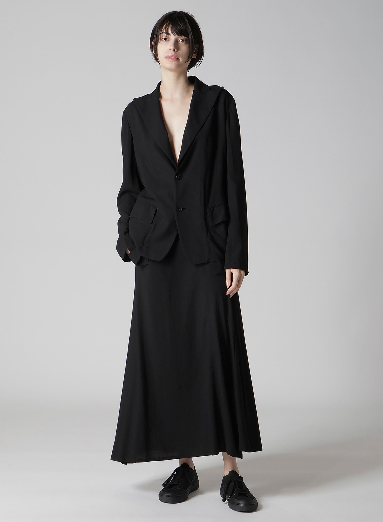 Ry WRINKLED LAWN PLEATS DETAIL JACKET
