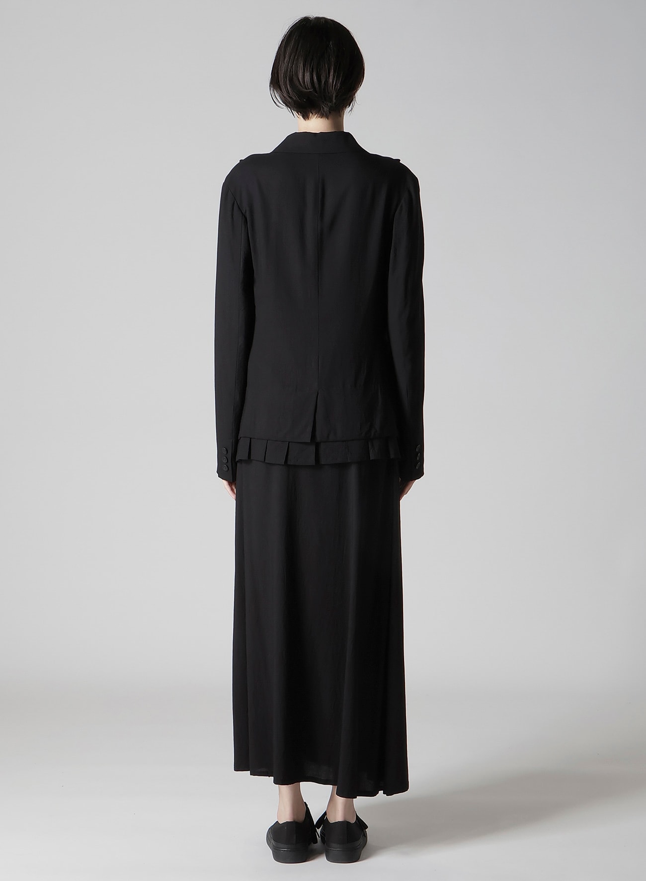Ry WRINKLED LAWN PLEATS DETAIL JACKET