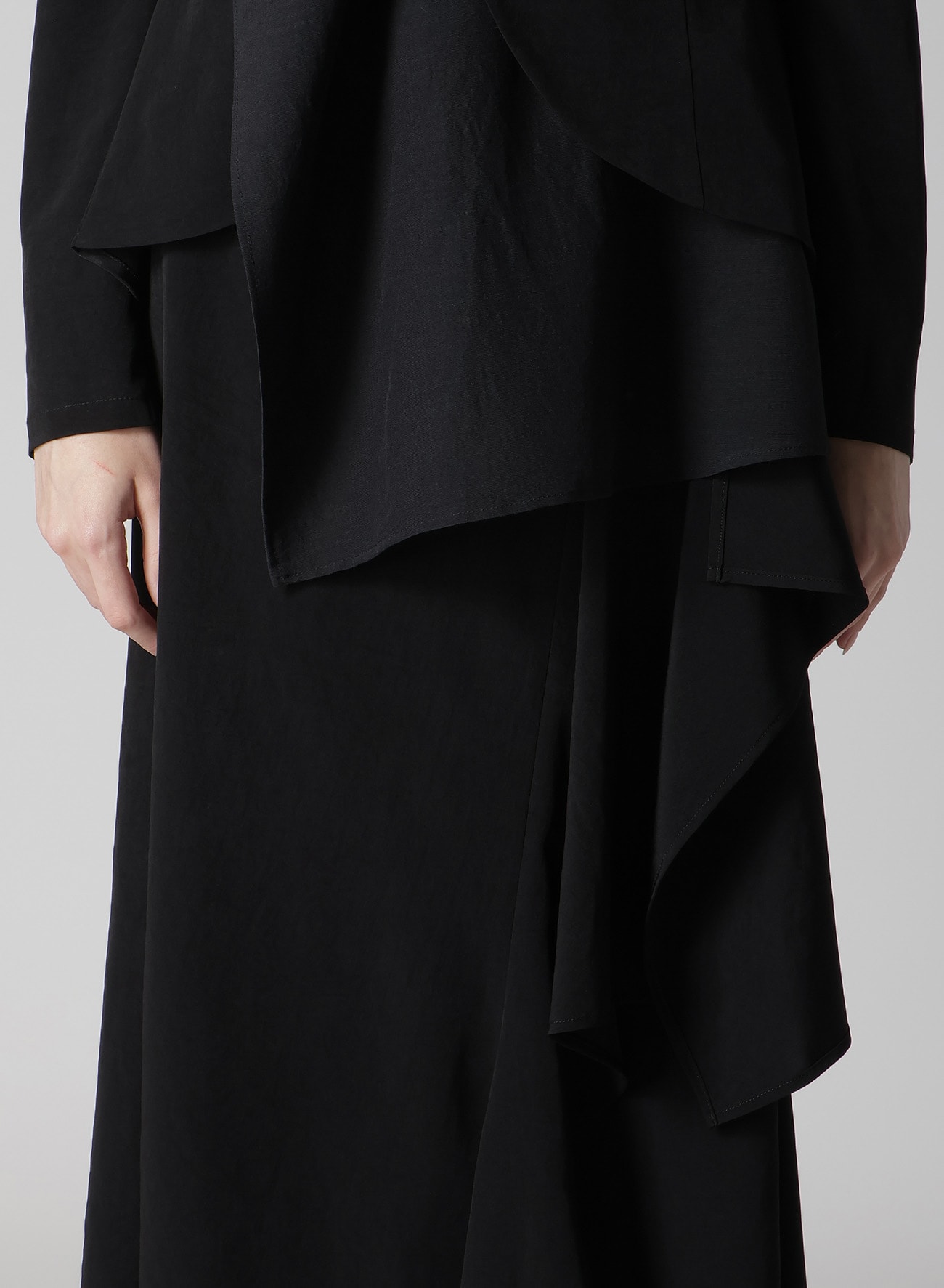 TA/PE CREPE DE CHINE 2 LAYERED WRAP JACKET