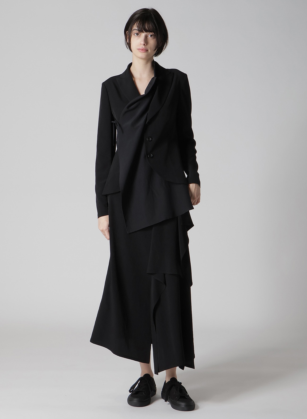 TA/PE CREPE DE CHINE 2 LAYERED WRAP JACKET