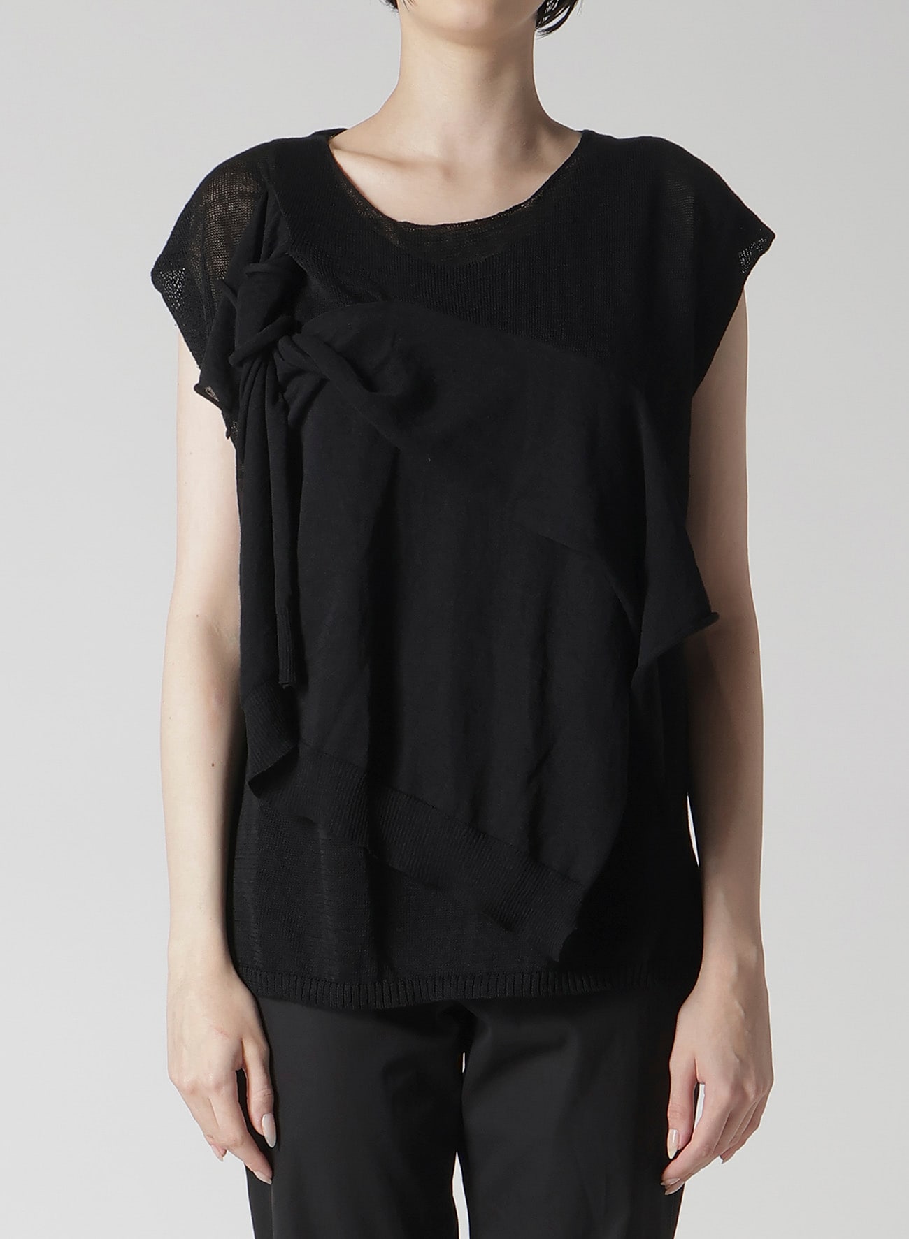 10G14G PLAIN STITCH DRAPED FRENCH SLEEVES PO