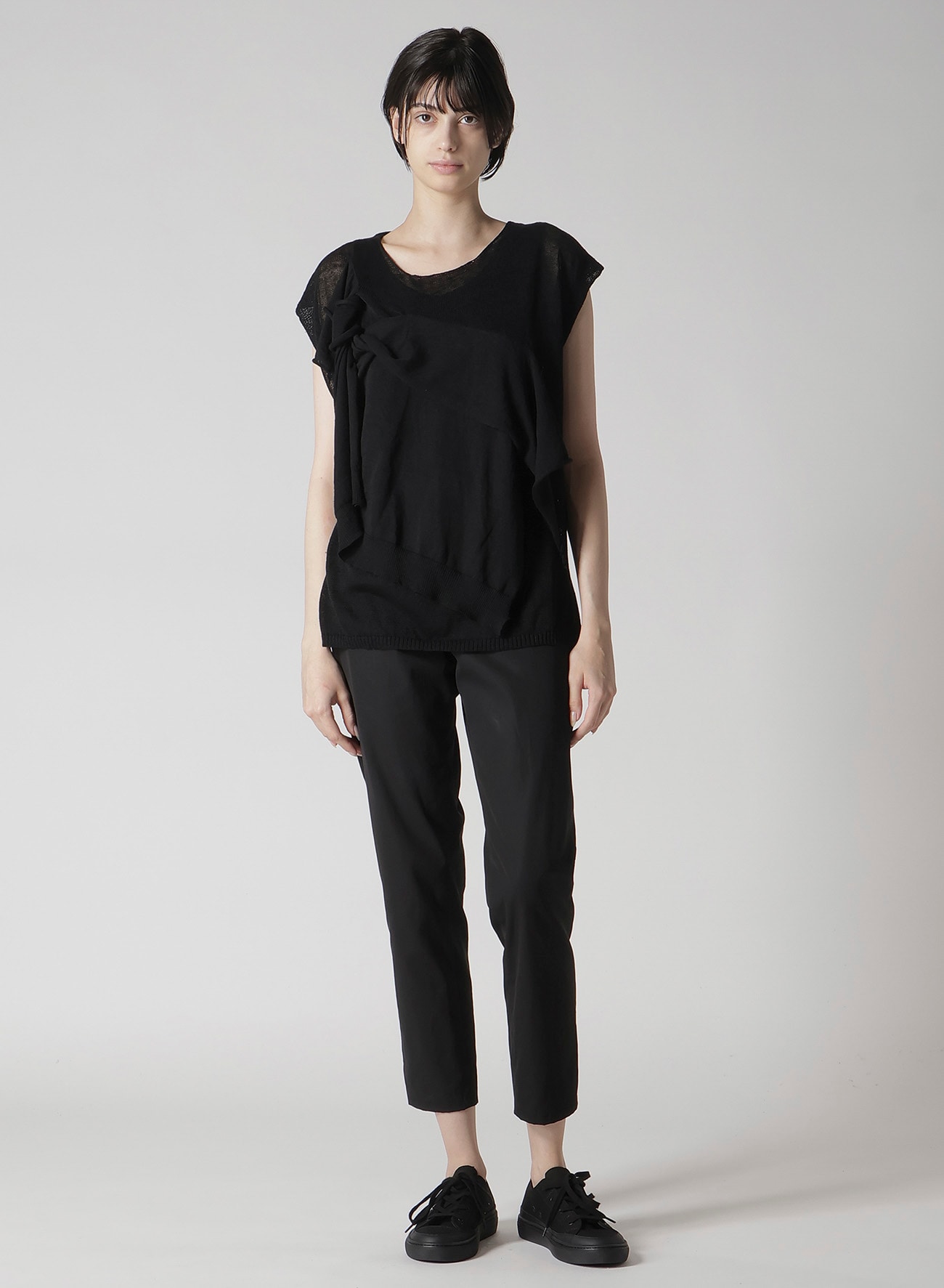 10G14G PLAIN STITCH DRAPED FRENCH SLEEVES PO