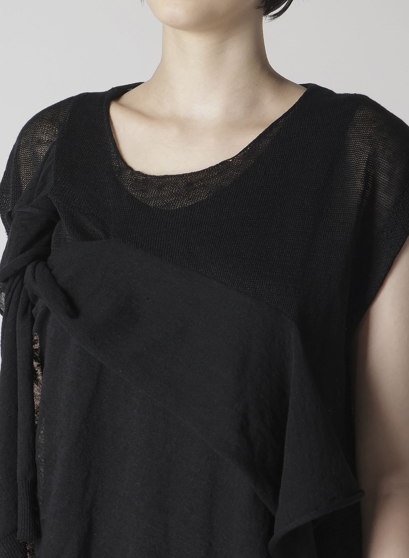 10G14G PLAIN STITCH DRAPED FRENCH SLEEVES PO