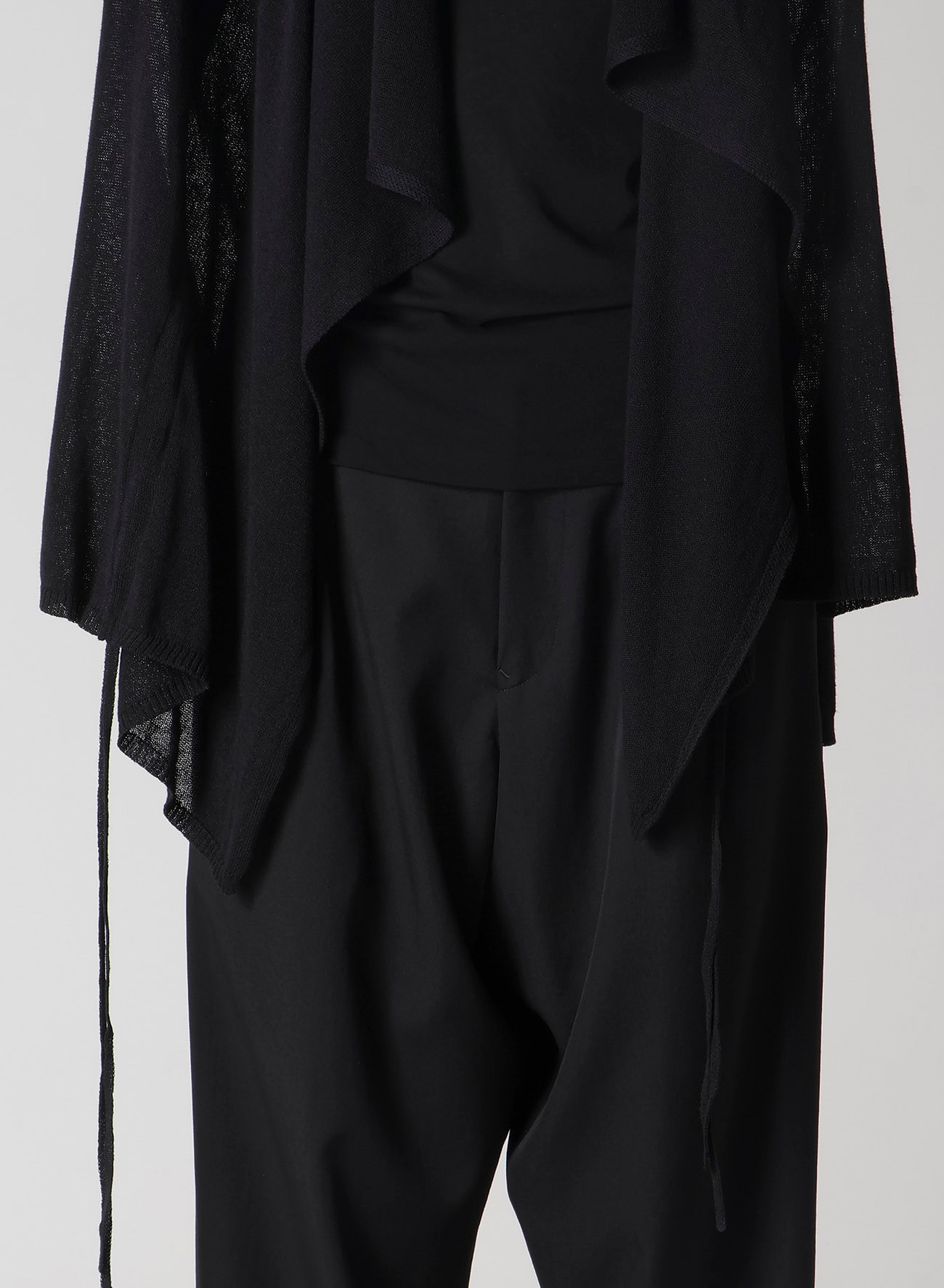 PLAIN STITCH GATHER DETAIL CARDIGAN