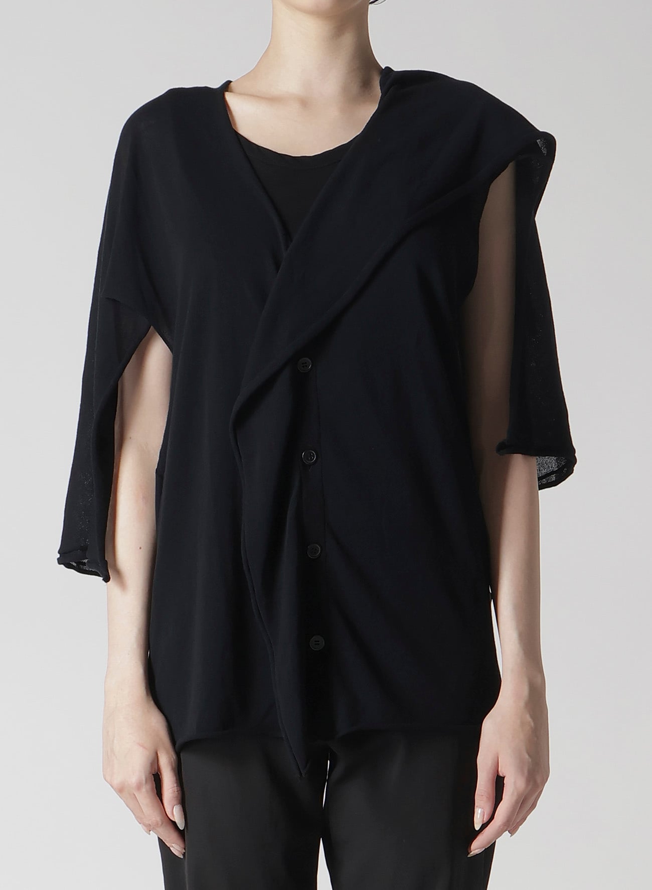 PLAIN STITCH DRAPED FRENCH SLV CD
