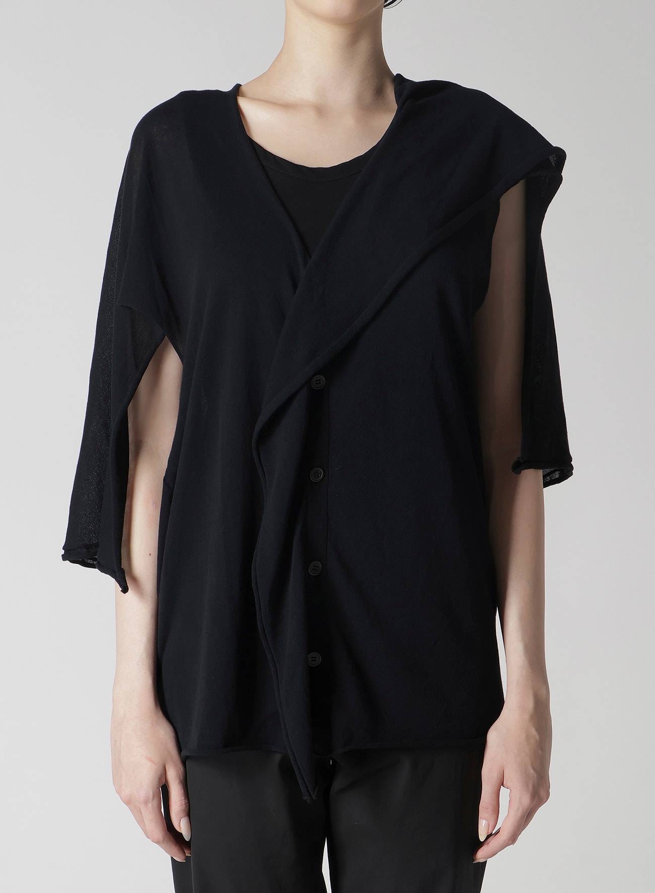 PLAIN STITCH DRAPED FRENCH SLV CD