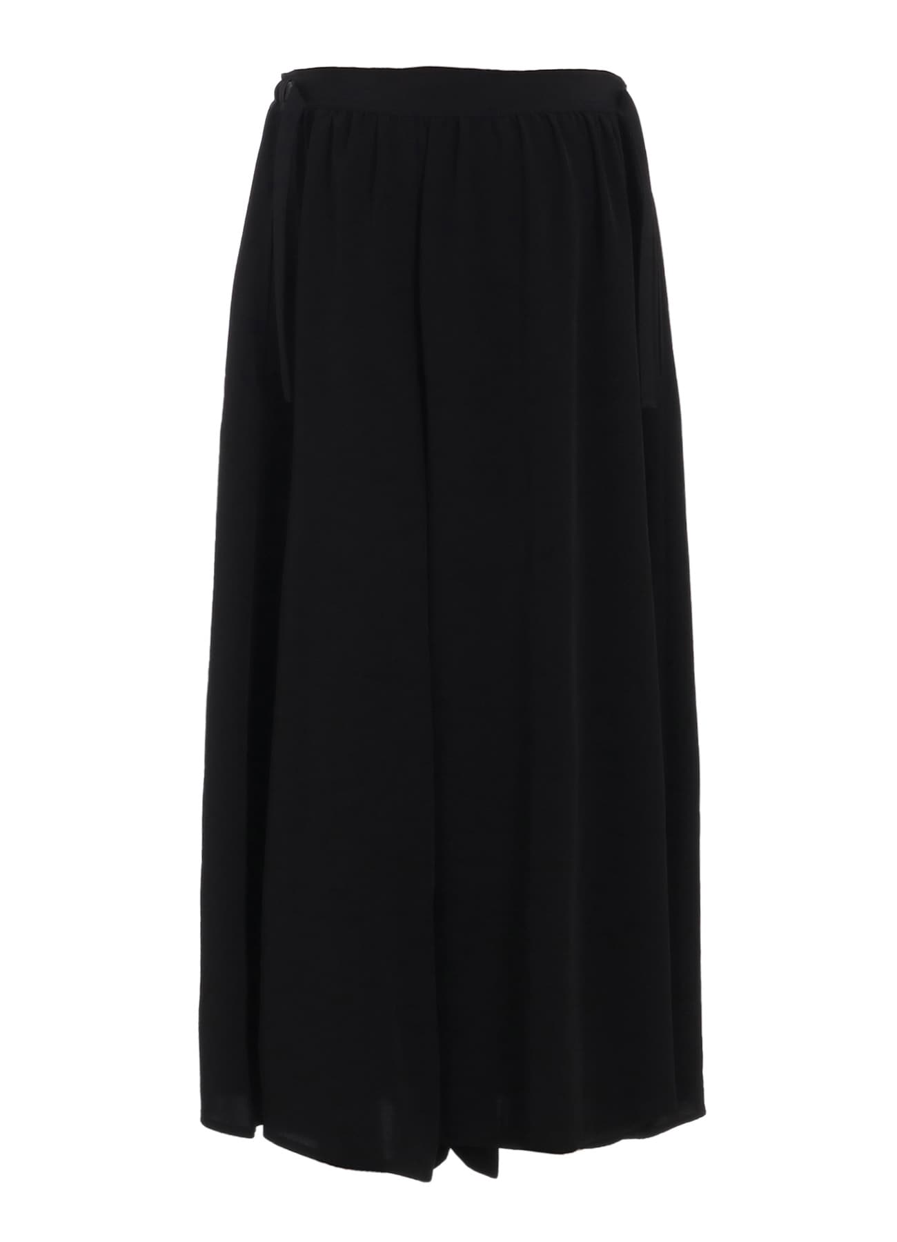 TA/PE CREPE DE CHINE SKIRT-LIKE GATHER PANTS