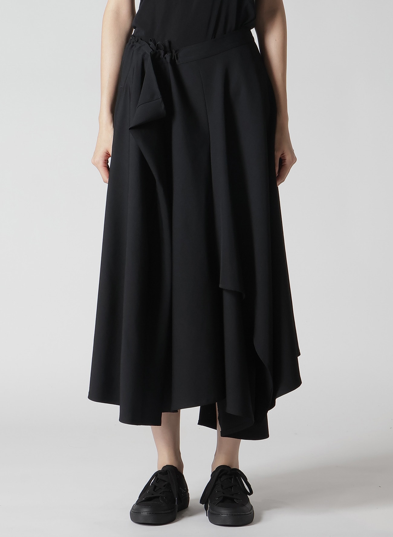 GABARDINE R GATHERED SKIRT