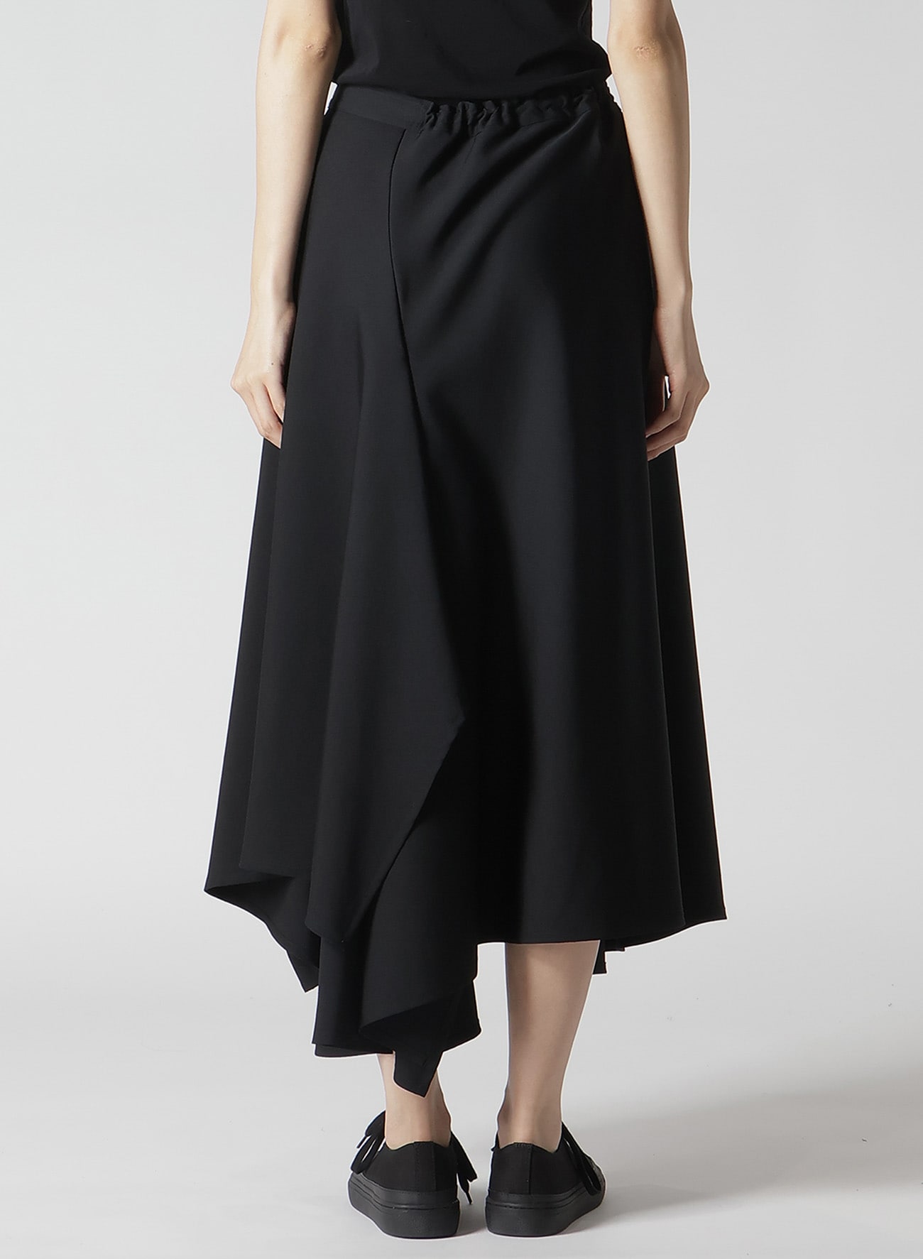 GABARDINE R GATHERED SKIRT