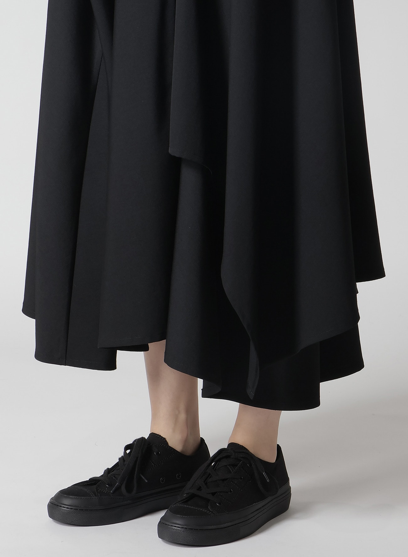 GABARDINE R GATHERED SKIRT