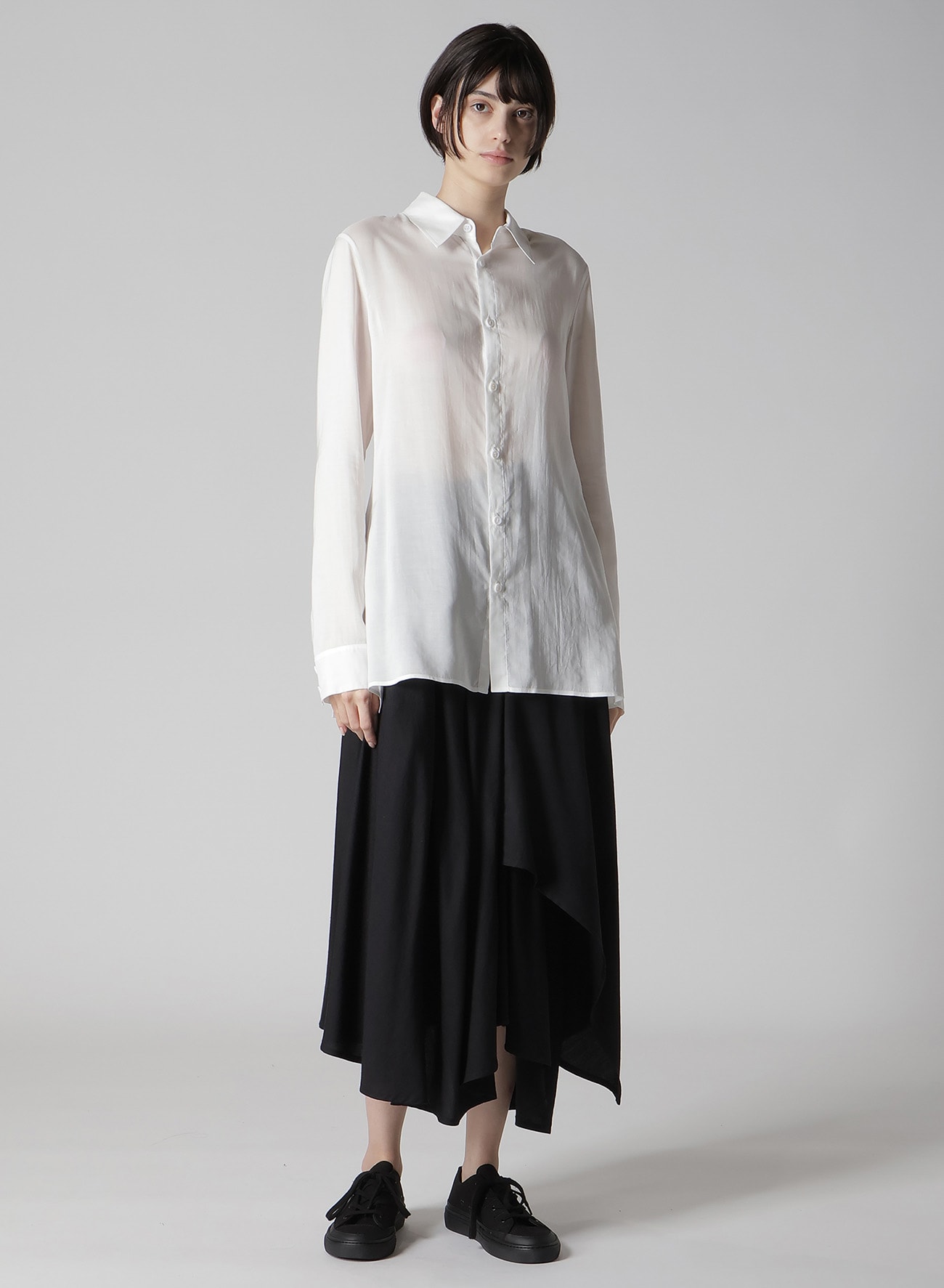 S/W TWILL R GATHERED SKIRT