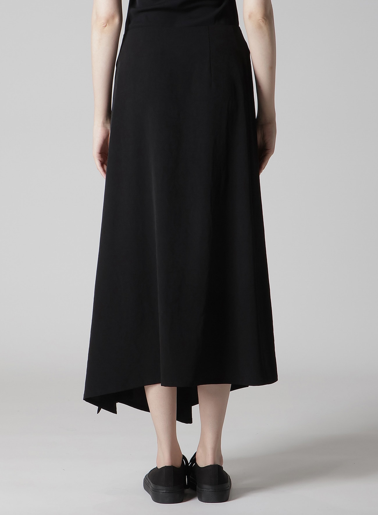 TA/PE CREPE DE CHINE L DRAPED SKIRT