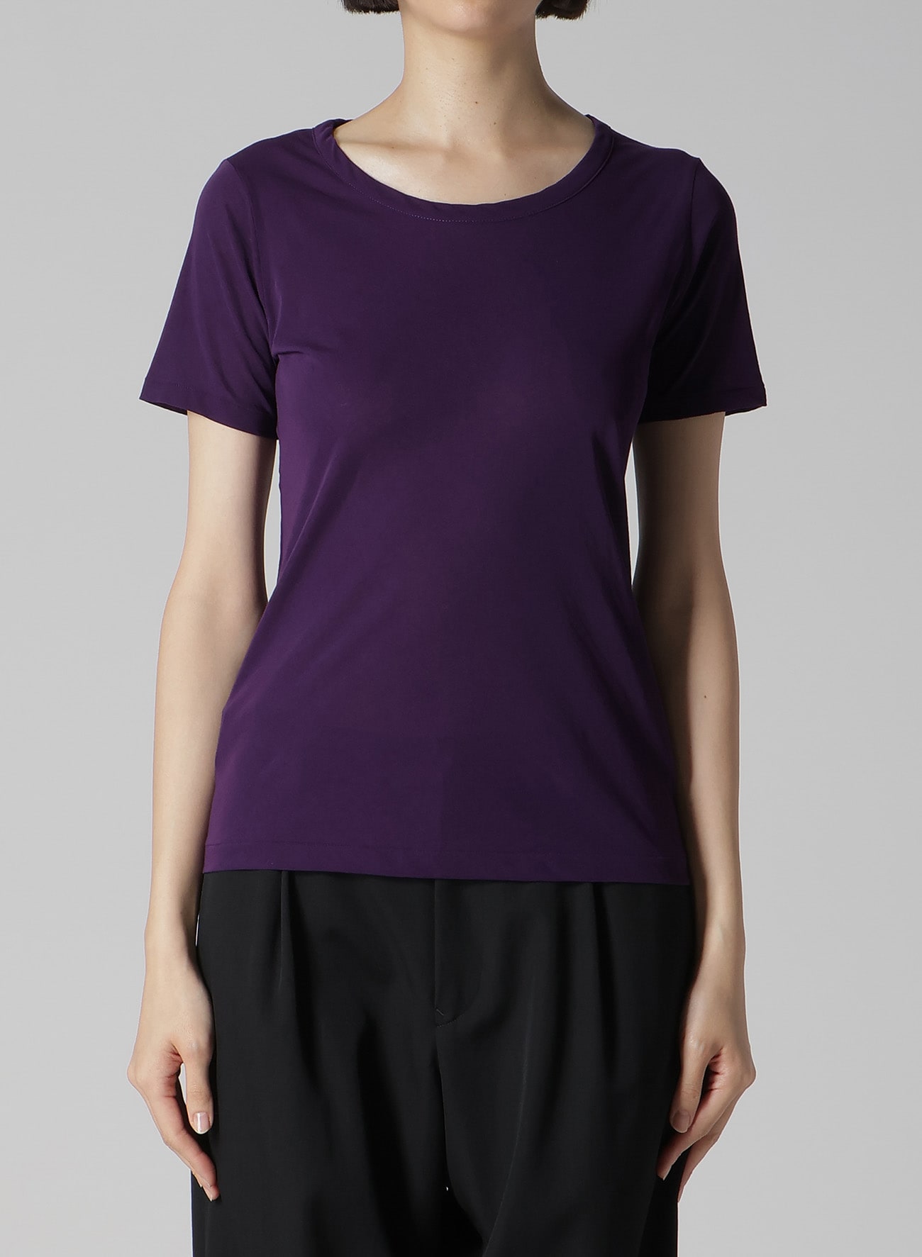 HIGH GAUGE COTTON JERSEY ROUND NECK SHORT SLV T