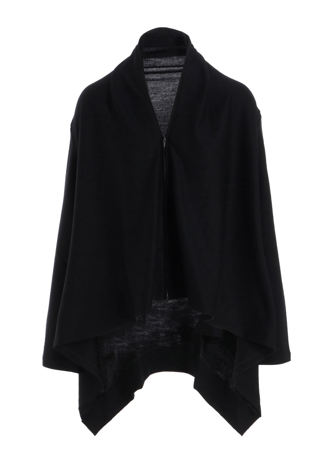 LUMINARY WOOL FLARED ZIP CARDIGAN