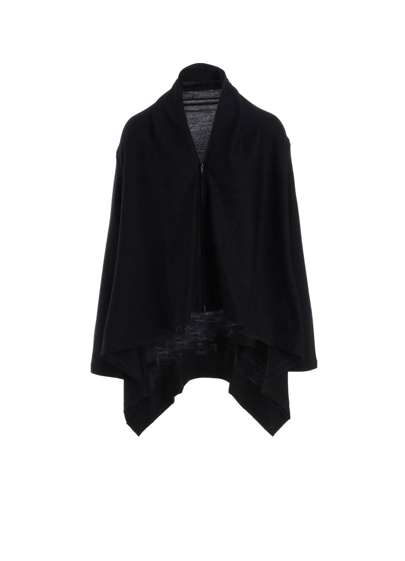 LUMINARY WOOL FLARED ZIP CARDIGAN