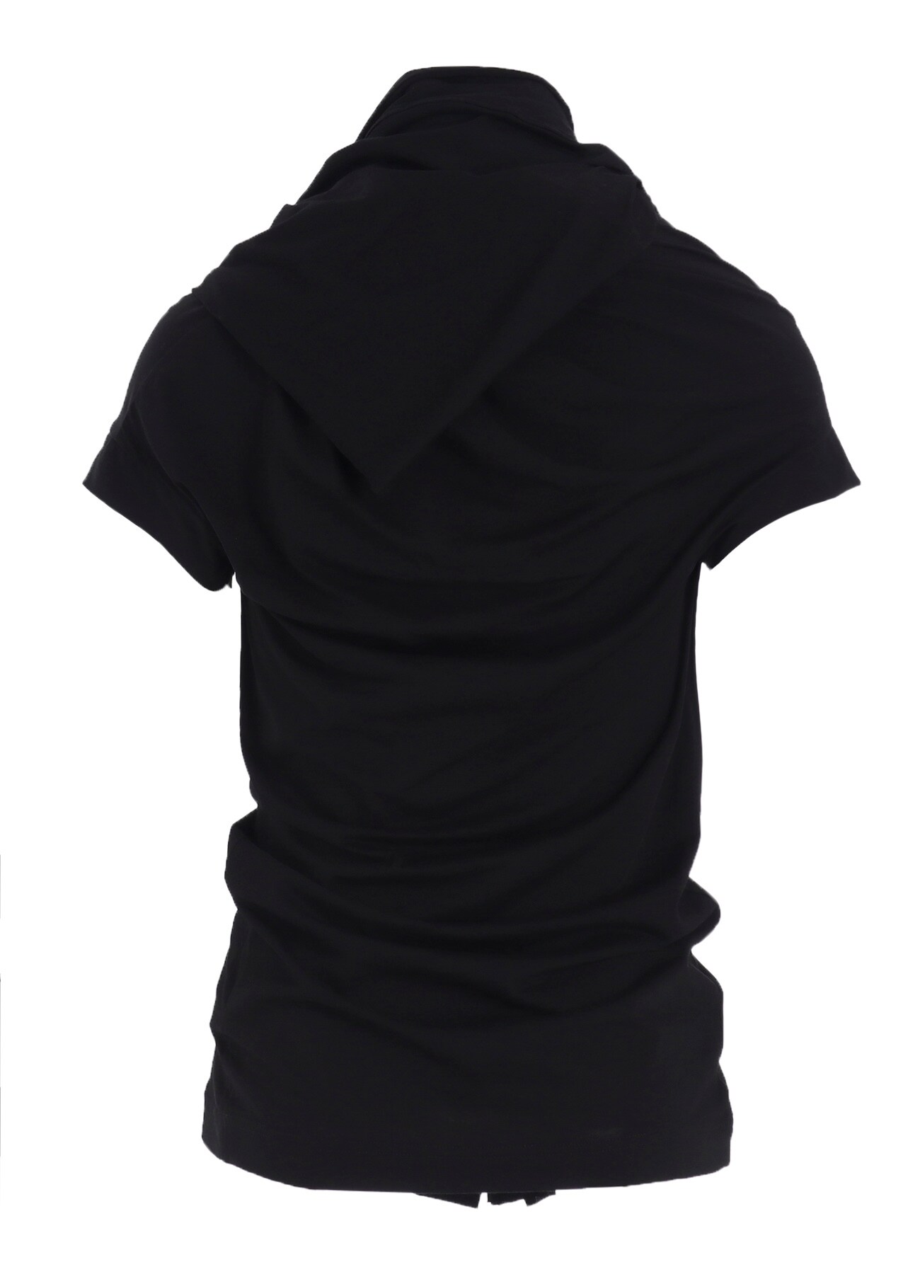 HIGH GAUGE AIRY JERSEY DRAPE DETAIL SHORT SLV T