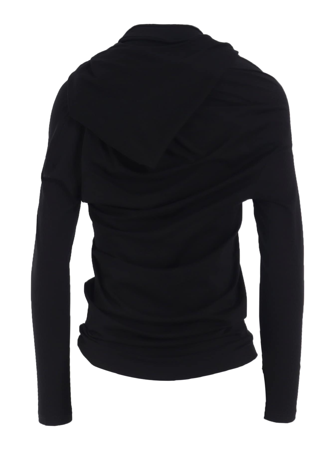 HIGH GAUGE AIRY JERSEY DRAPE DETAIL LONG SLV CD