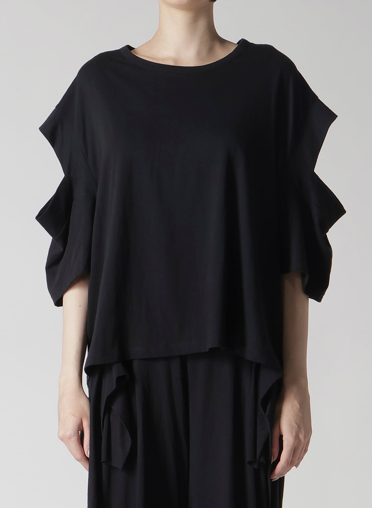 STF COTTON SINGLE JERSEY O SHOULDER SHORT SLV T