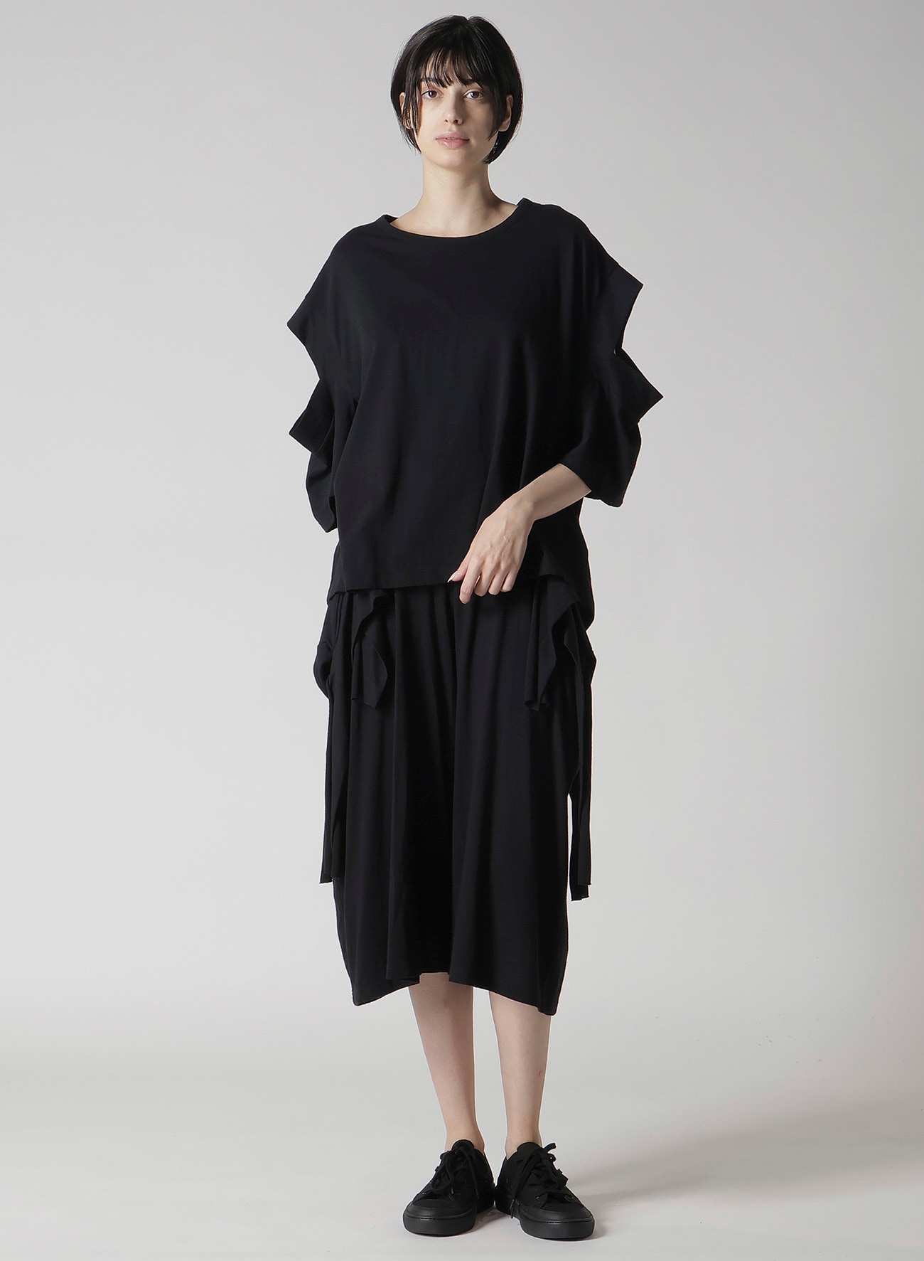 STF COTTON SINGLE JERSEY O SHOULDER SHORT SLV T