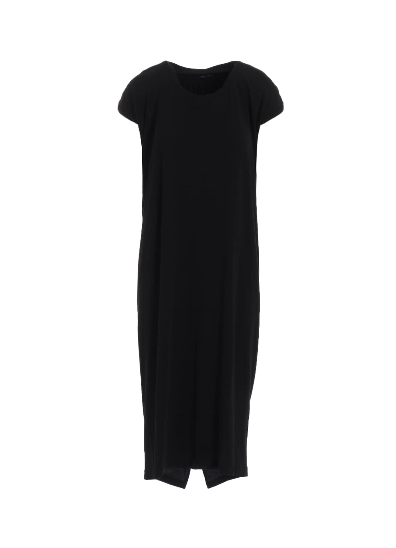 HIGH TWISTED MILANO RIB DRAPED SLEEVELESS DRESS