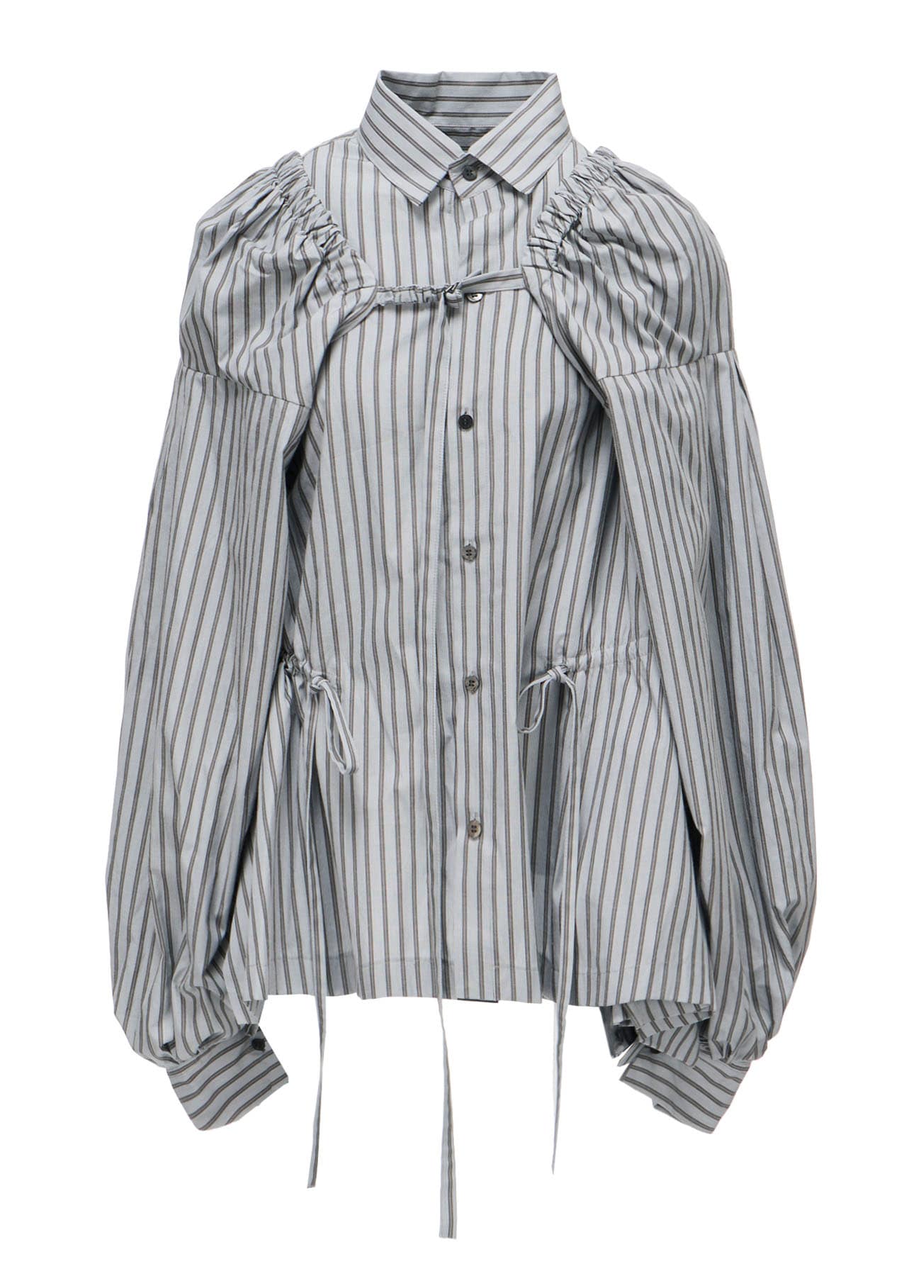 COTTON STRIPE COMBINATION BLOUSE