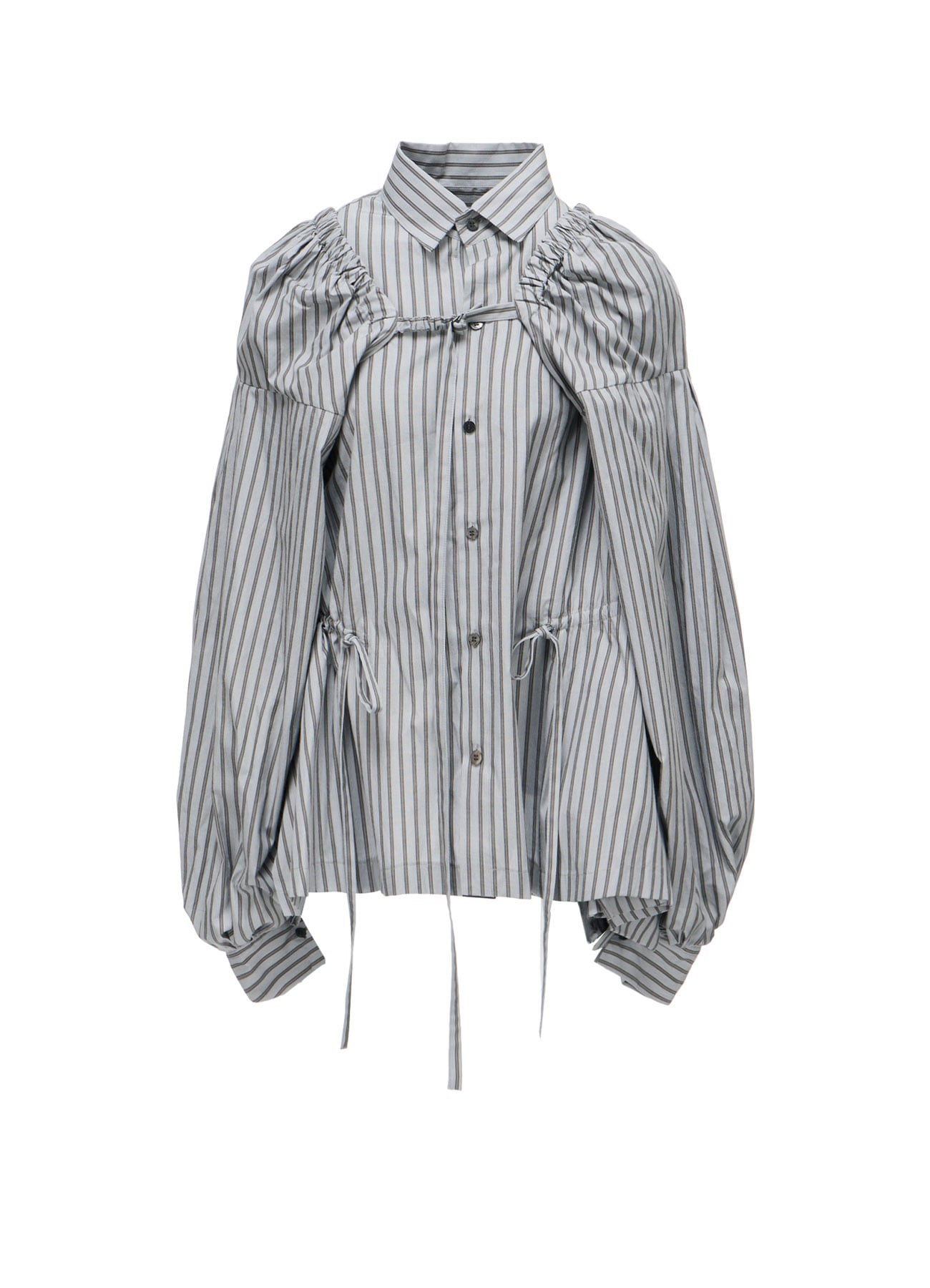 COTTON STRIPE COMBINATION BLOUSE