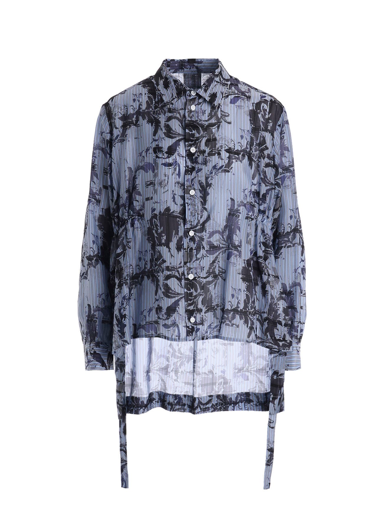 Cu PLAID PT STRIPE WAIST GATHER-B