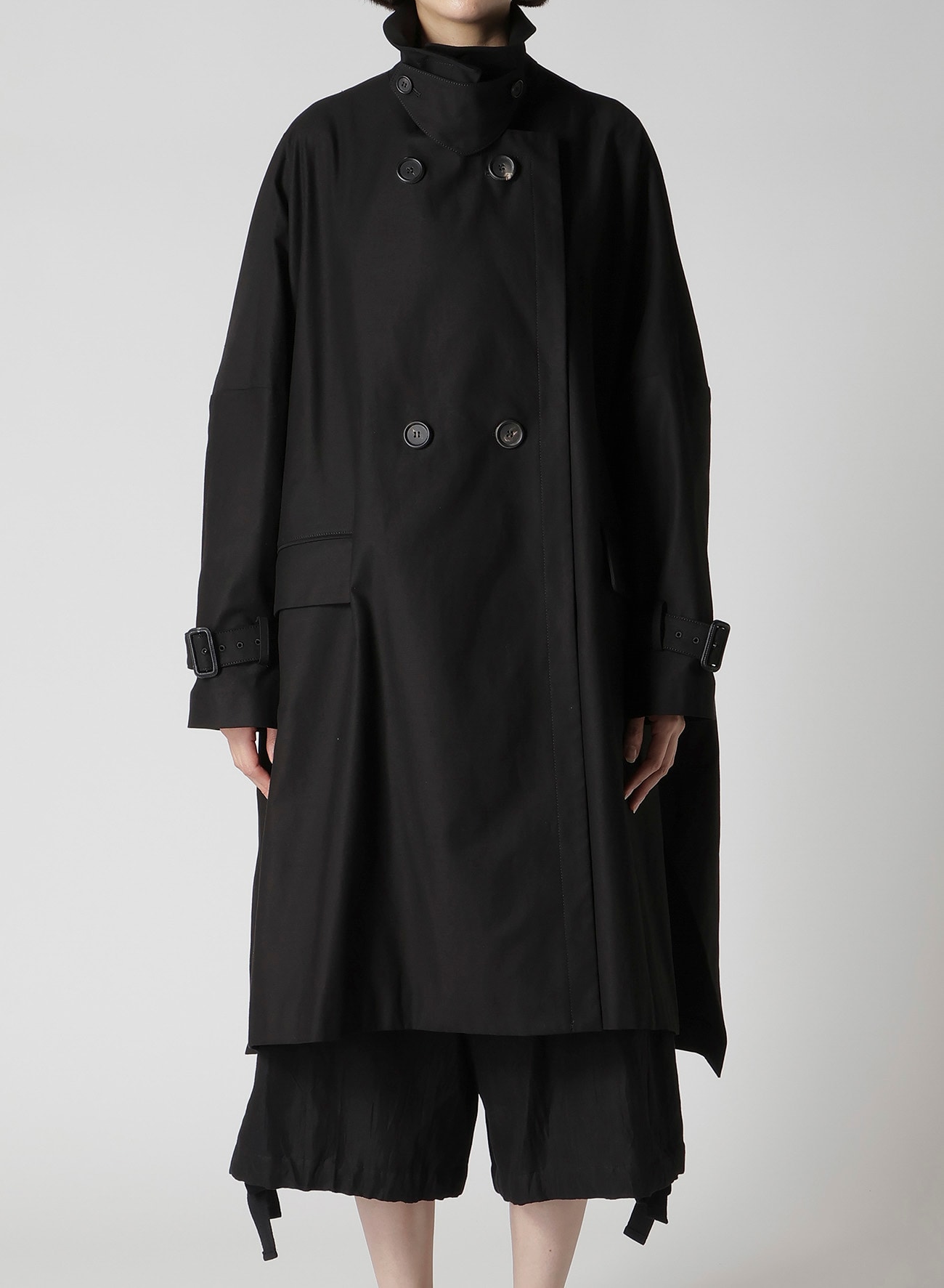 MILITARY BACKSIDE SATIN SIDE SLIT COAT