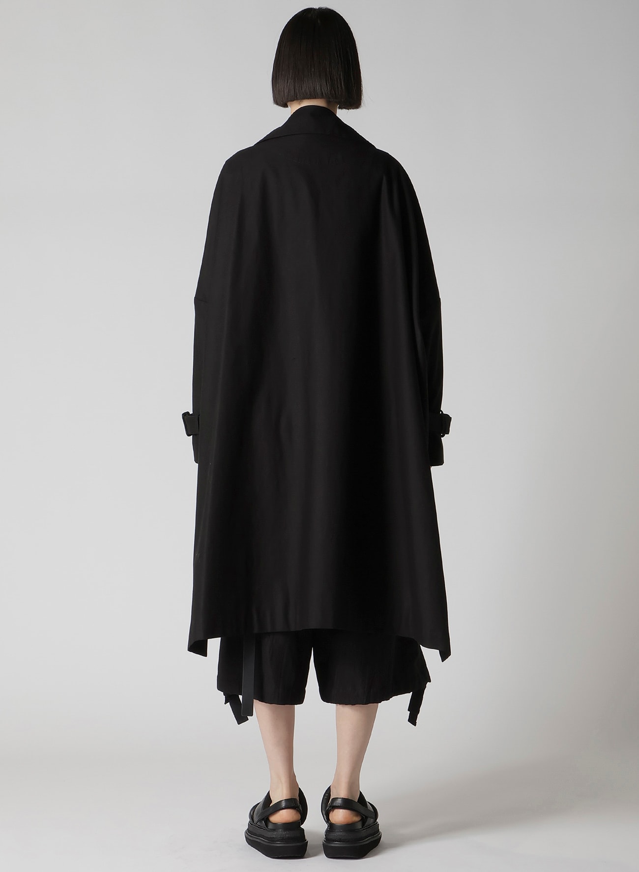 MILITARY BACKSIDE SATIN SIDE SLIT COAT