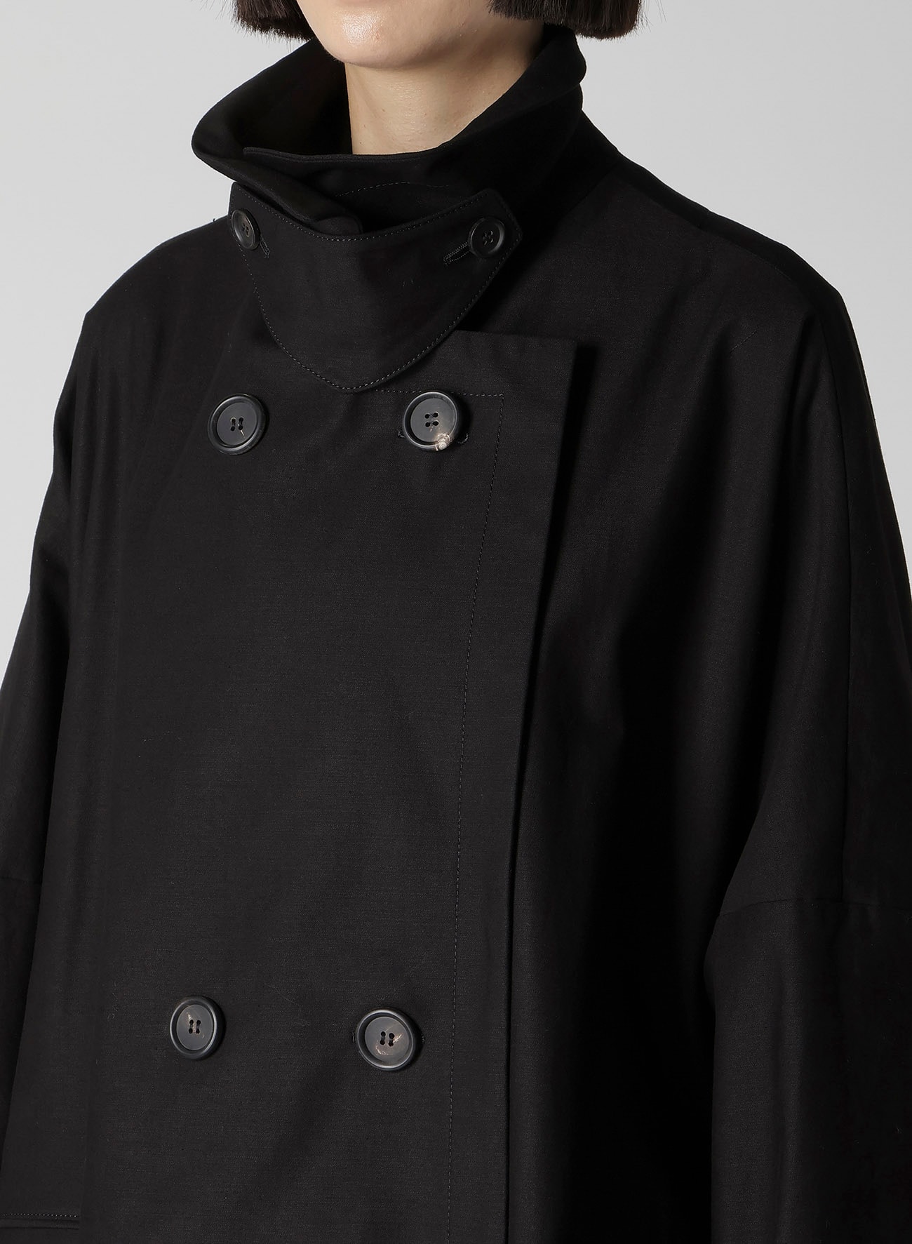 MILITARY BACKSIDE SATIN SIDE SLIT COAT