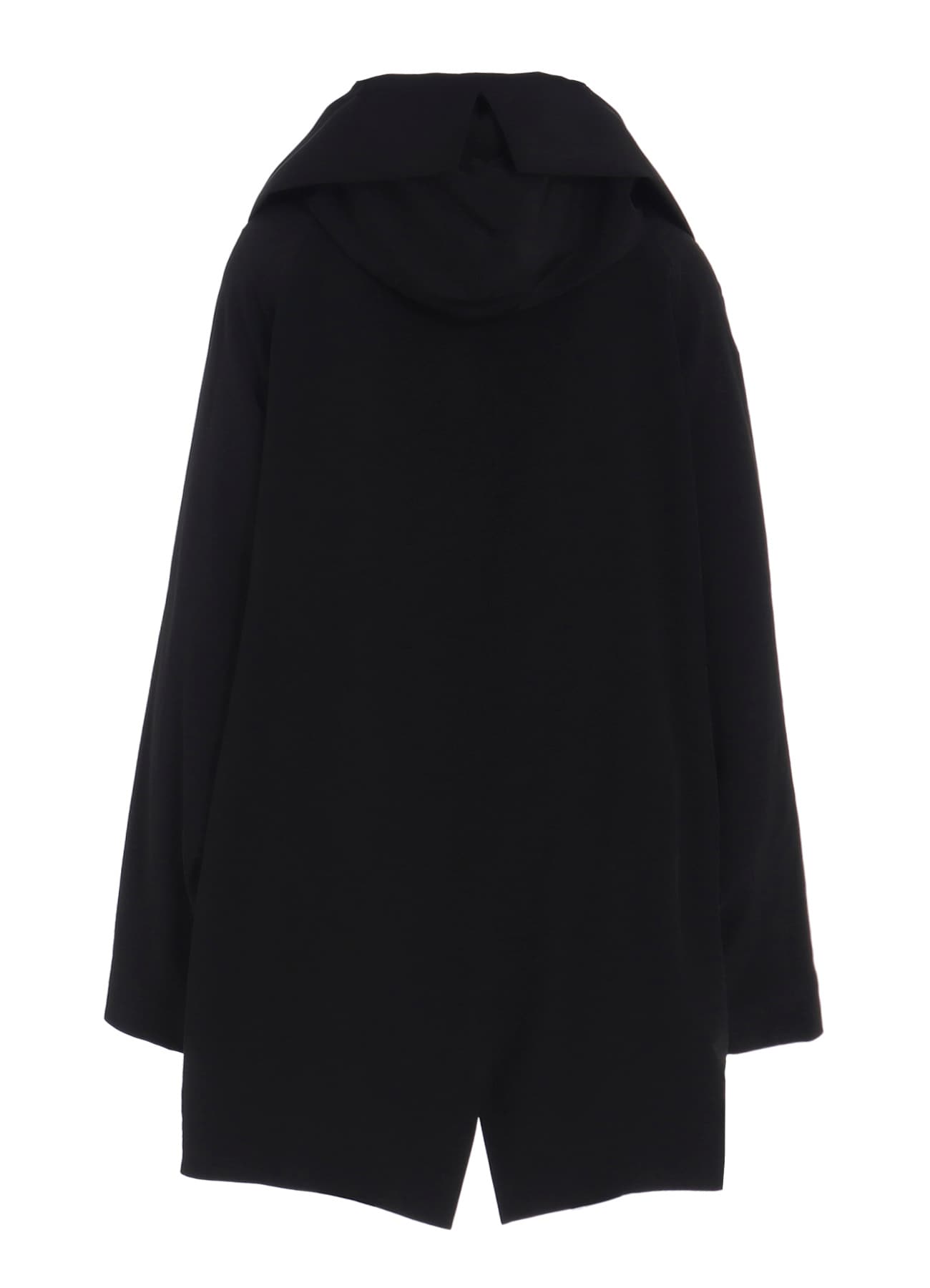 TA/PE CREPE DE CHINE HOODED CAPE COAT